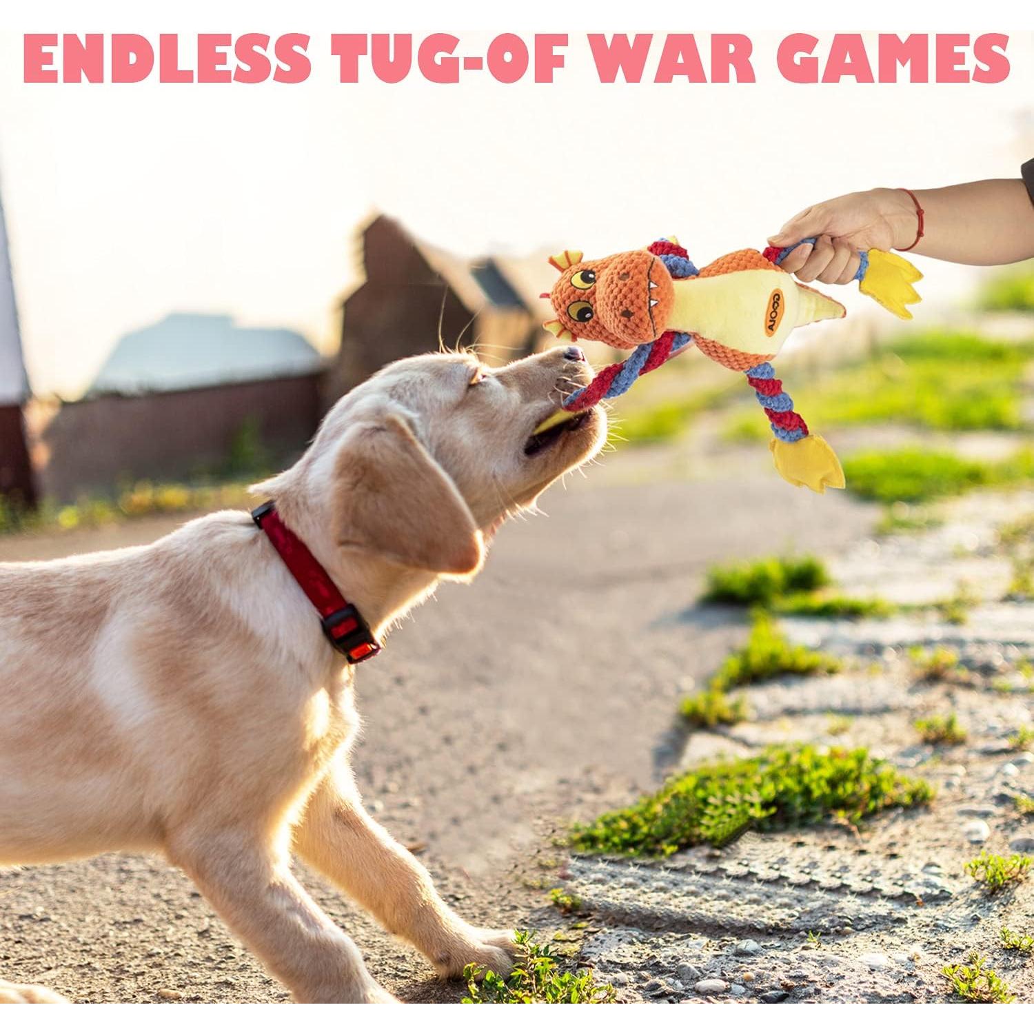 Juguete de Peluche Squeaky GOOLA Dragón para Perros 27.9cm