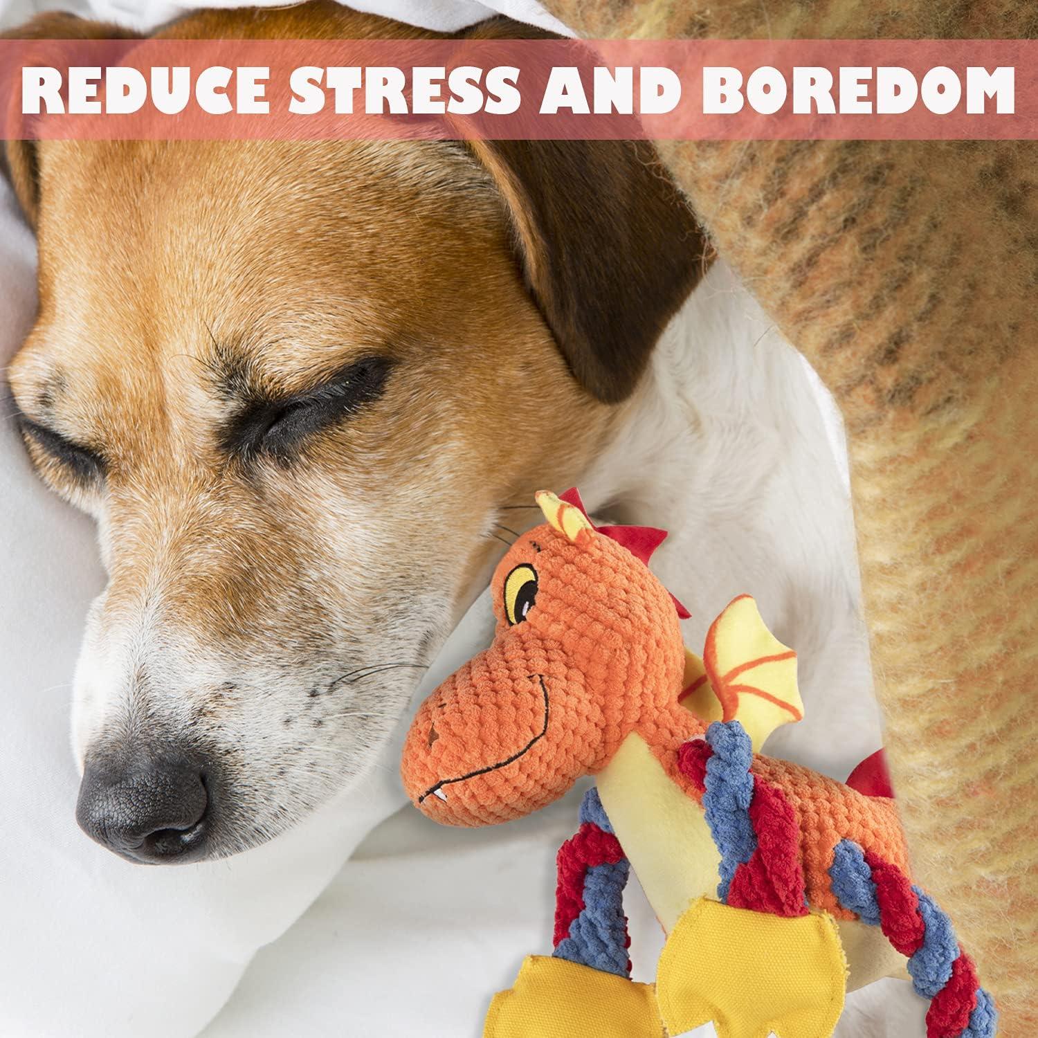 Juguete de Peluche Squeaky GOOLA Dragón para Perros 27.9cm