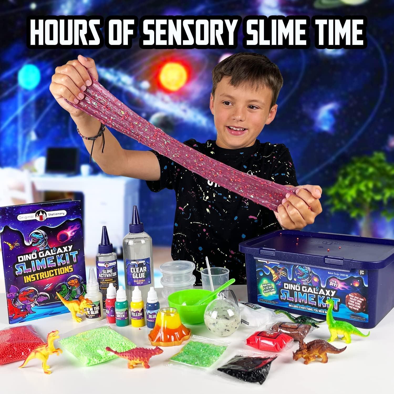 Kit de Slime Dino Galaxy Original Stationery - Brilla en la Oscuridad
