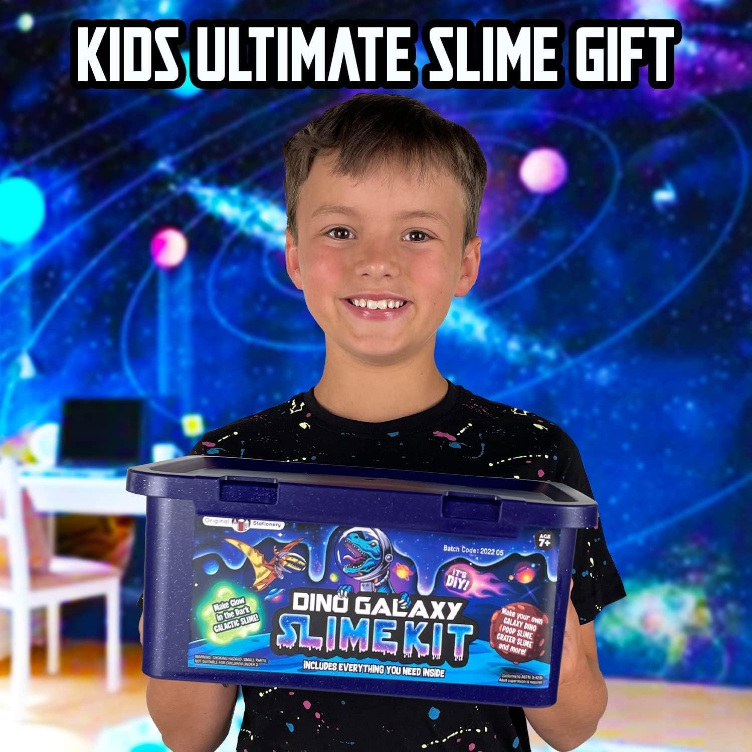 Kit de Slime Dino Galaxy Original Stationery - Brilla en la Oscuridad