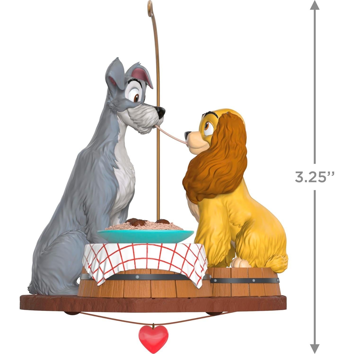 Adorno Navideño Hallmark Keepsake 2025 Cena de Espagueti Disney