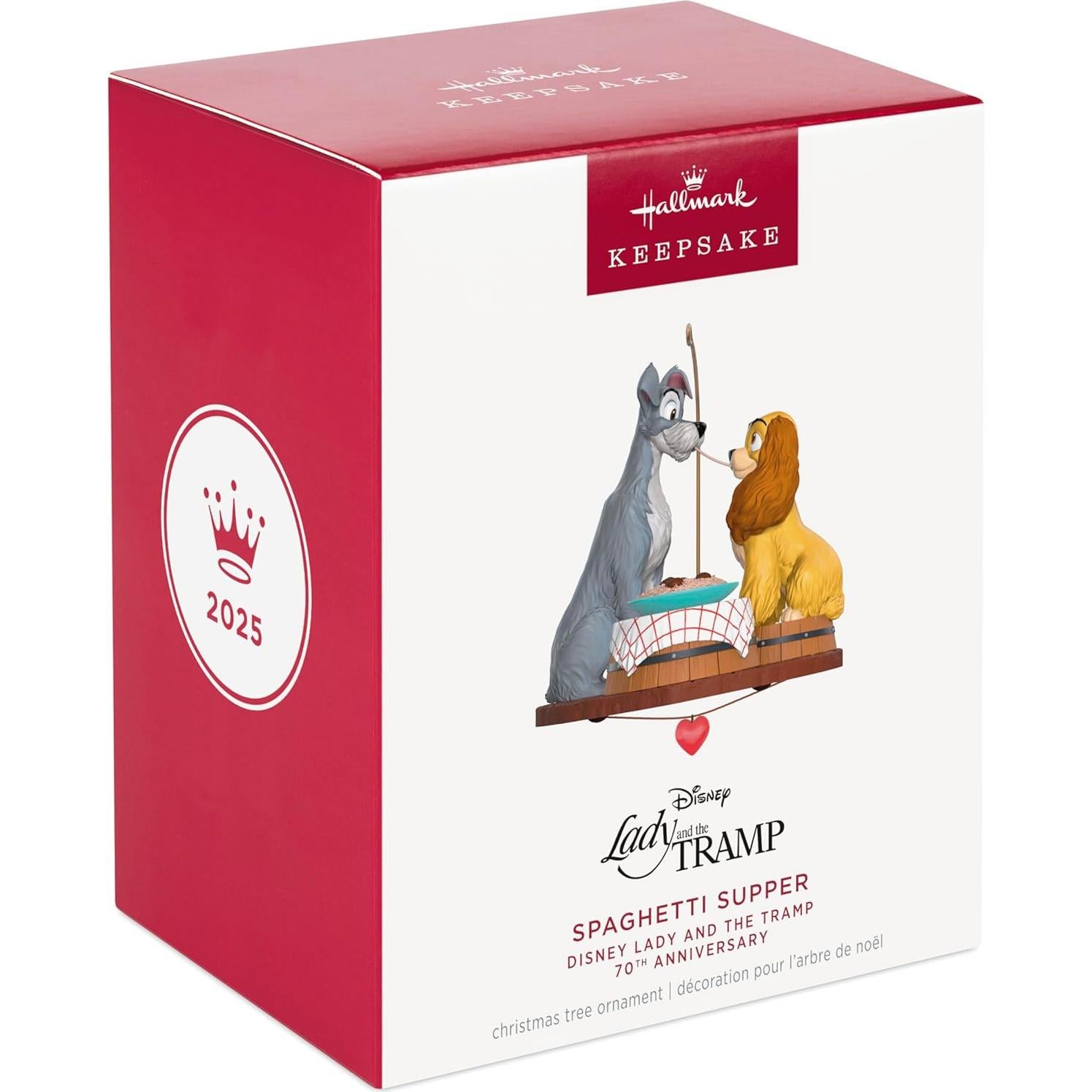 Adorno Navideño Hallmark Keepsake 2025 Cena de Espagueti Disney