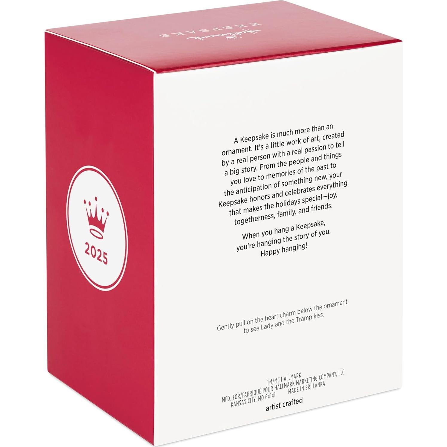 Adorno Navideño Hallmark Keepsake 2025 Cena de Espagueti Disney