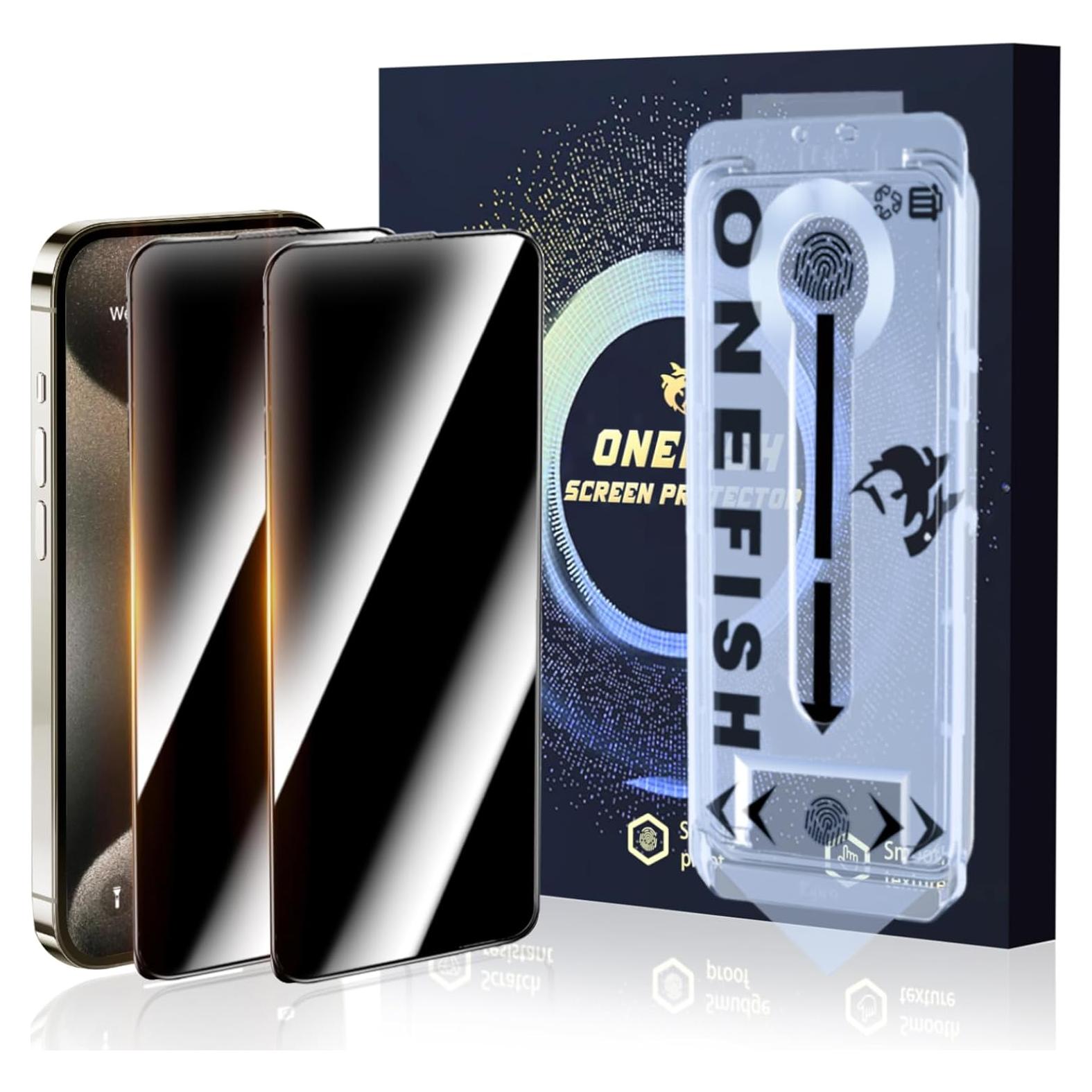 Protector de Pantalla Privado OneFish para iPhone 16 Pro 6.3"