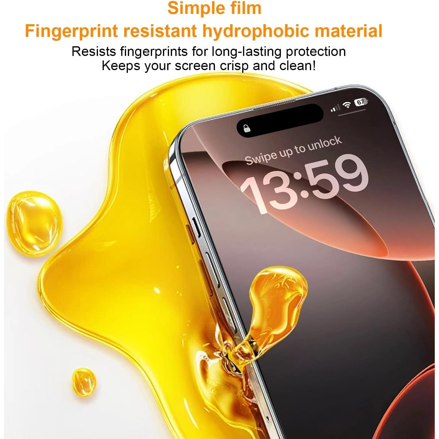 Protector de Pantalla Privado OneFish para iPhone 16 Pro 6.3"