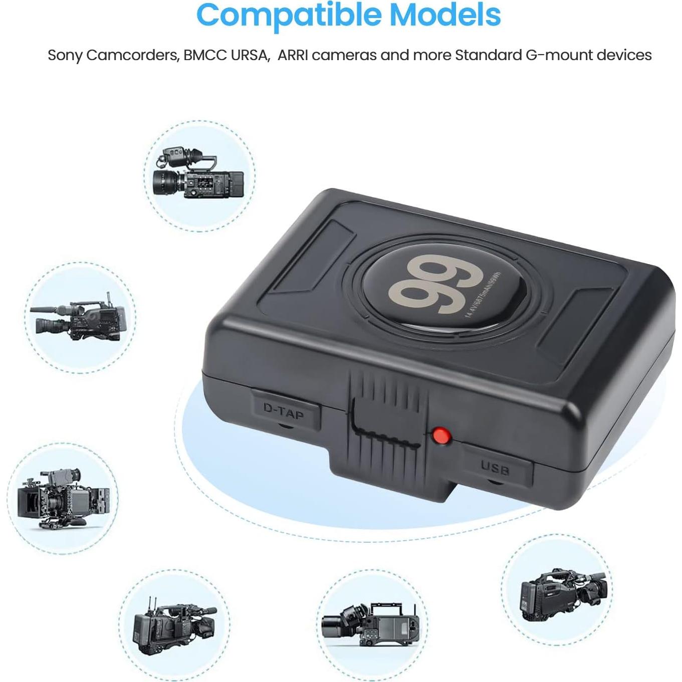 Batería de Montaje Dorado REYTRIC 99Wh 6875mAh con Cargador