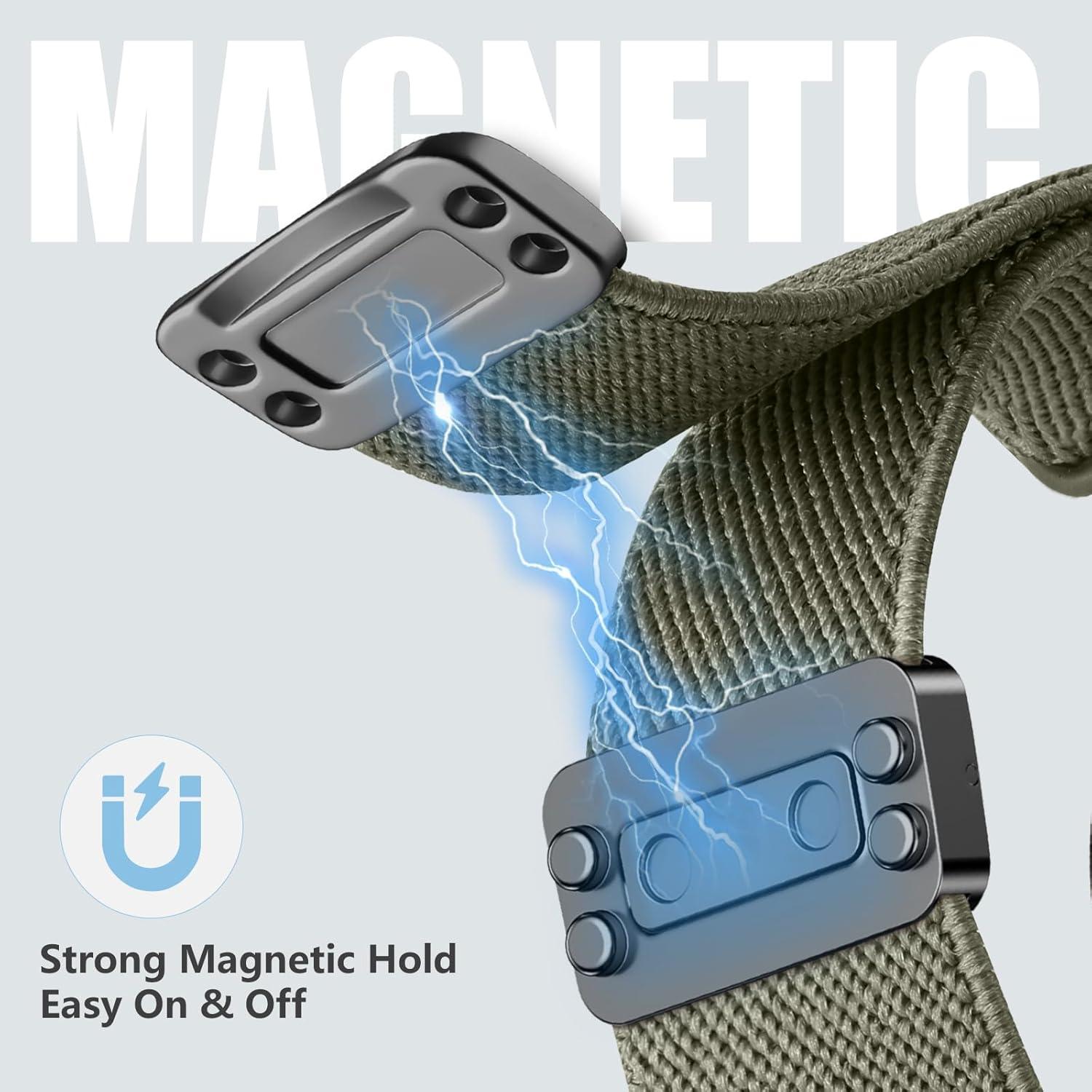 Correa Magnética Easuny para Samsung Galaxy Watch 20mm Verde Militar