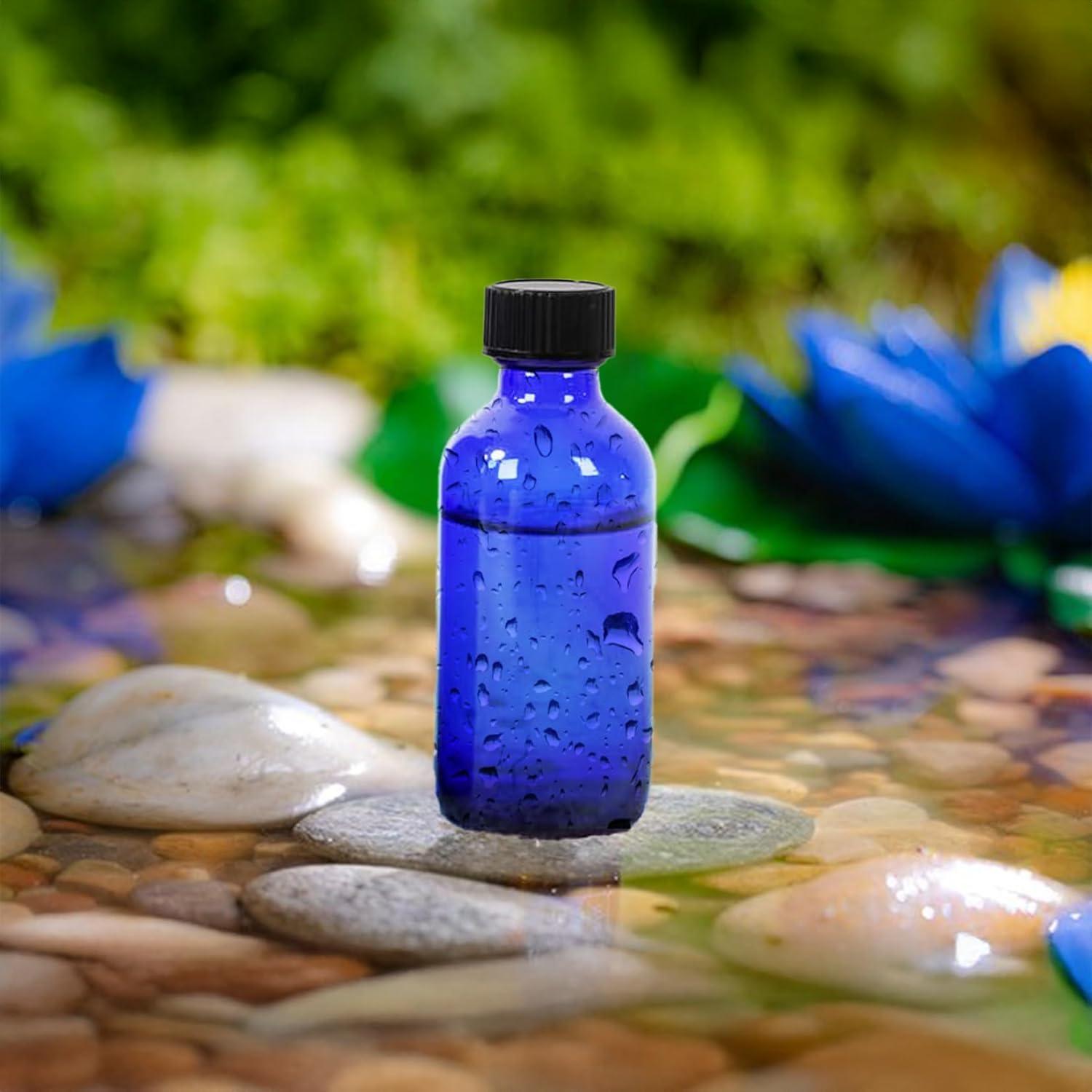 Botellas de Vidrio Reutilizables 60ml DIDITIME Azul Cobalto - Paquete de 6