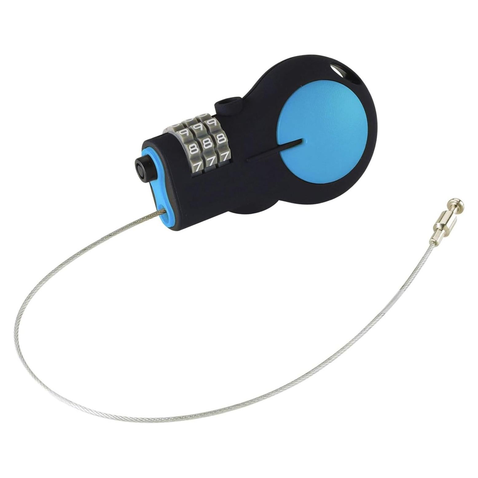 Candado TSA Lewis N. Clark con Cable de Acero 76.2cm Azul