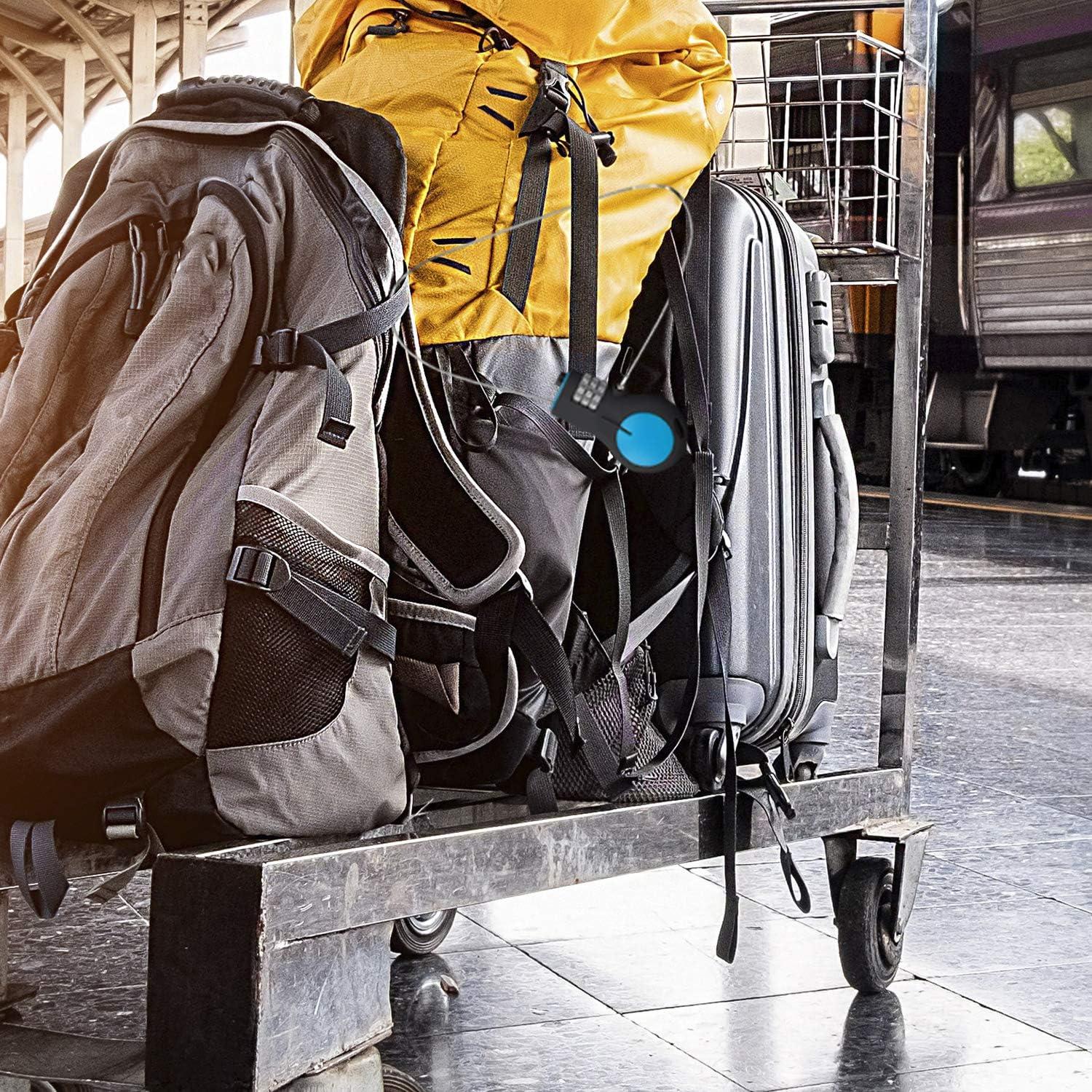 Candado TSA Lewis N. Clark con Cable de Acero 76.2cm Azul