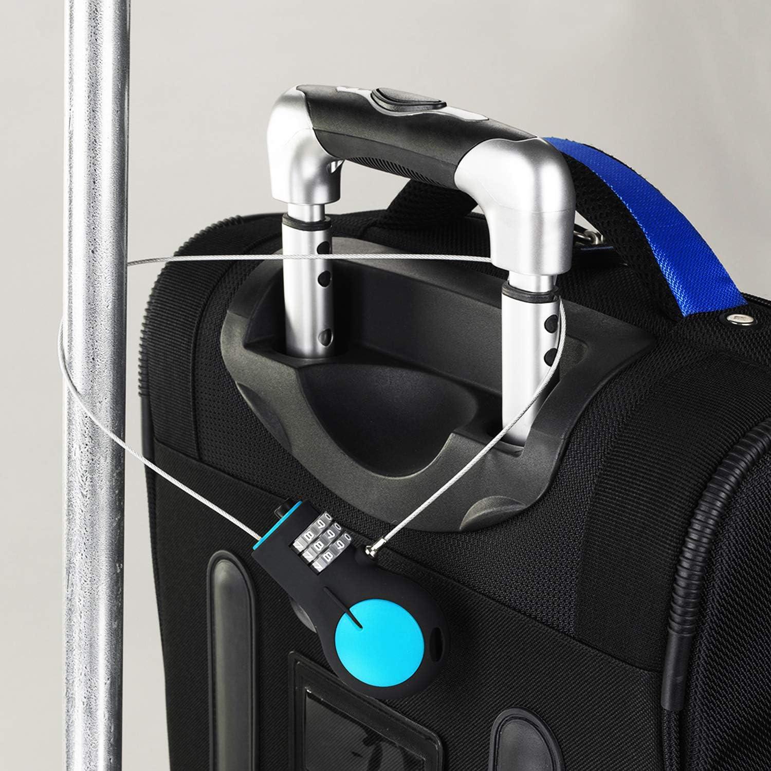 Candado TSA Lewis N. Clark con Cable de Acero 76.2cm Azul