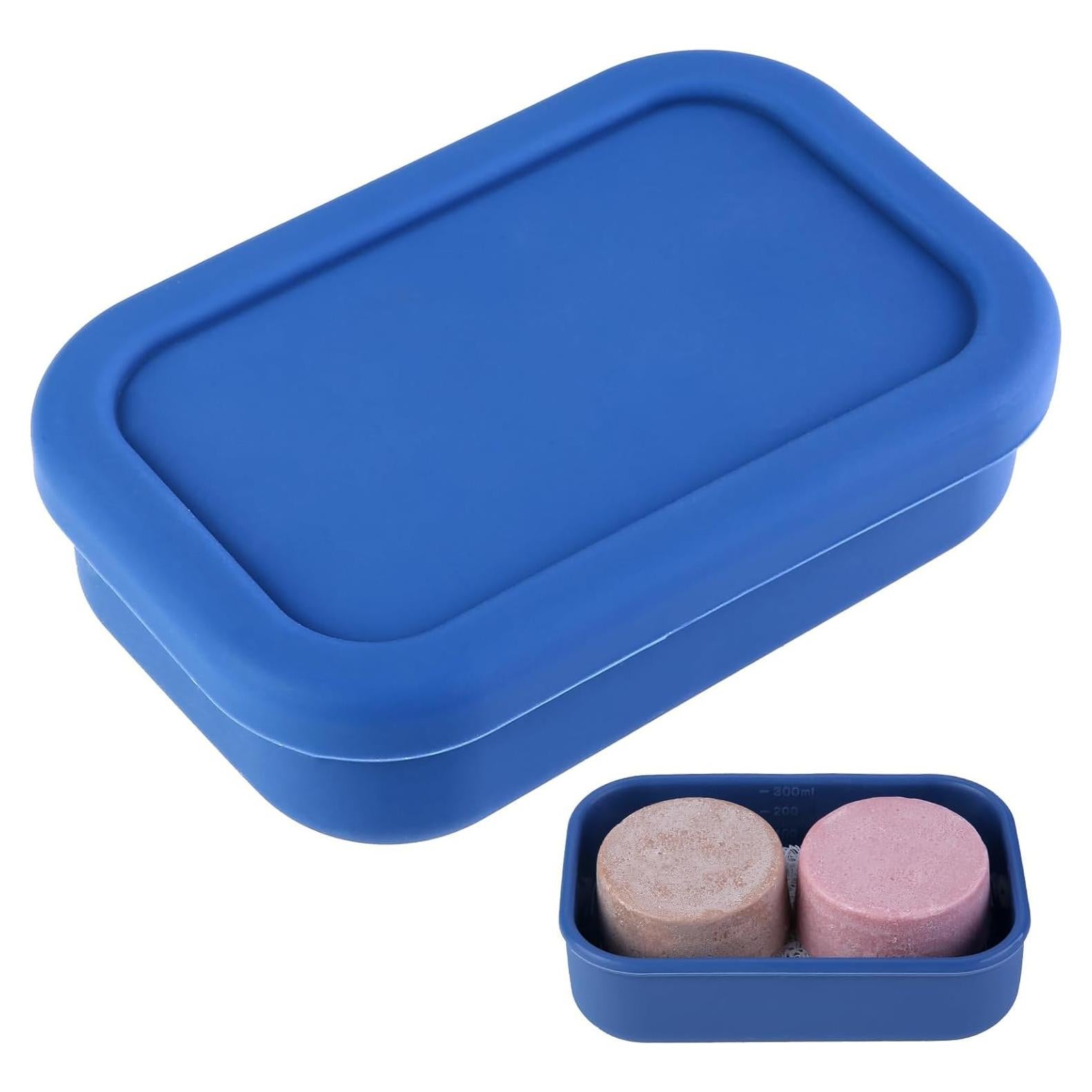 Porta Jabón de Silicona PUTING Azul 14.9x9.9cm para Viaje