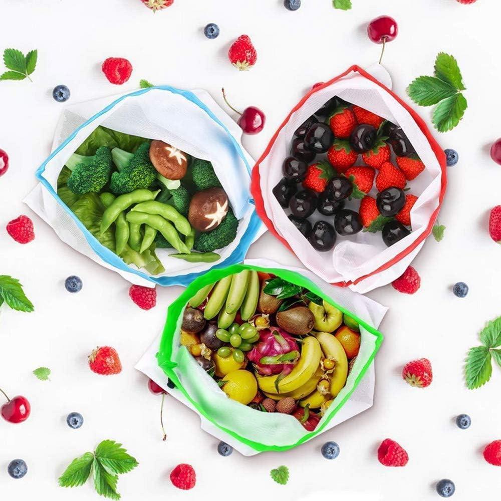 Juego de 12 Bolsas de Malla Reutilizables Conzy Ecológicas