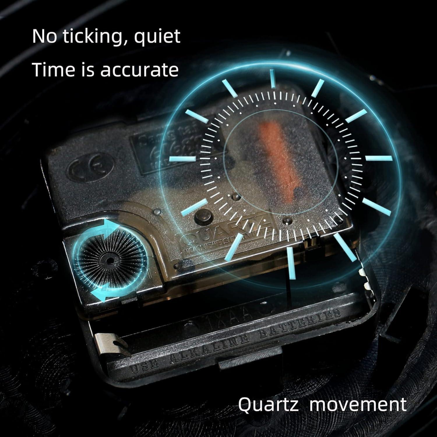 Reloj de mesa robot vintage YOUKI dorado 15.24 cm silencioso