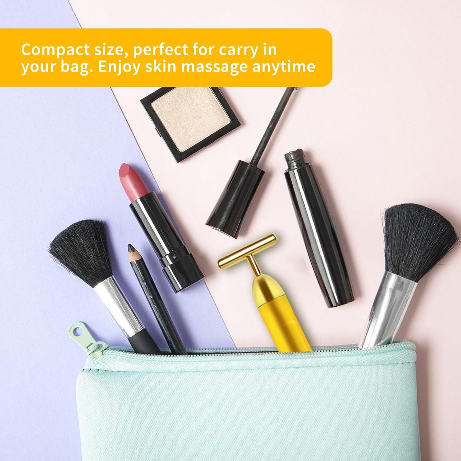 Masajeador Facial Eléctrico 2 en 1 Xunmei - Barra en T y Rodante 3D