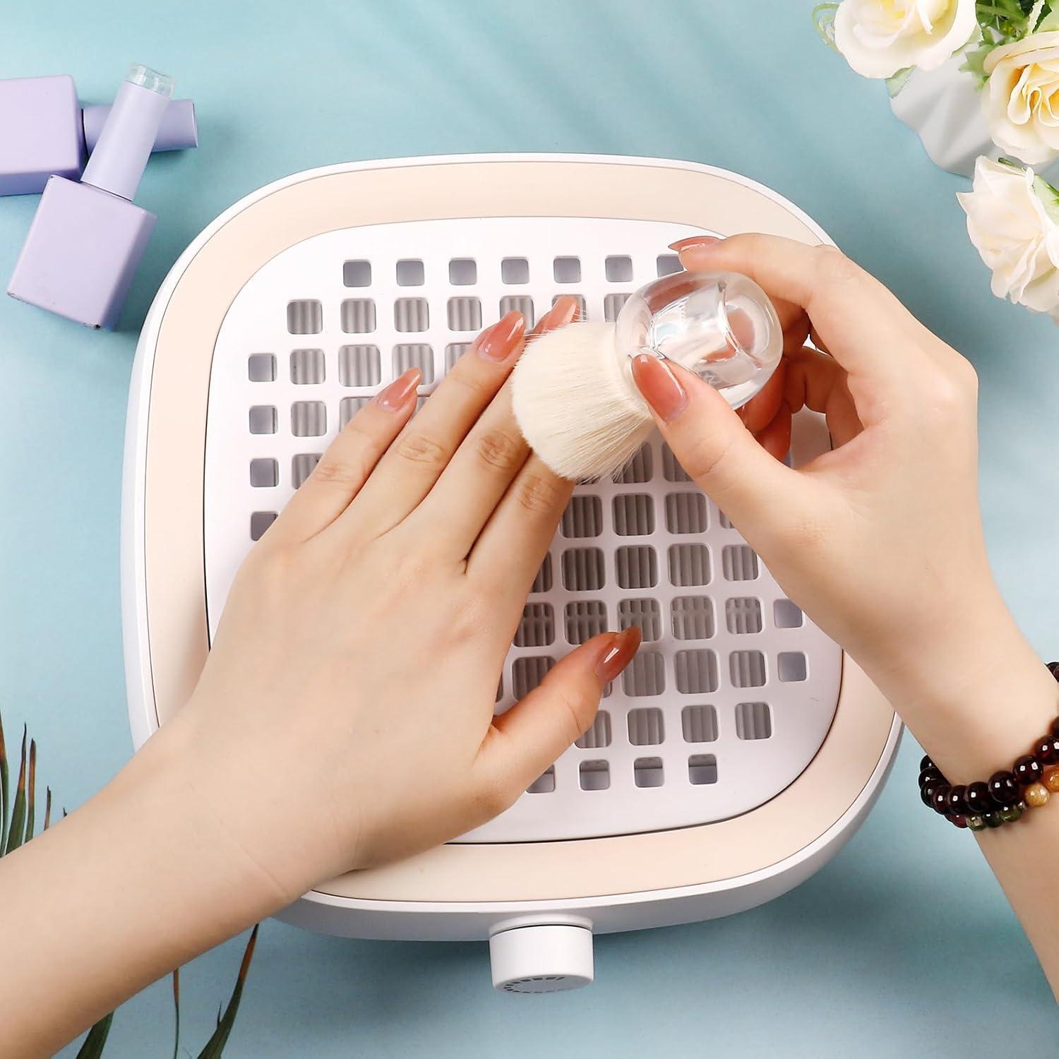 Cepillo de Polvo BQAN para Uñas y Maquillaje Transparente