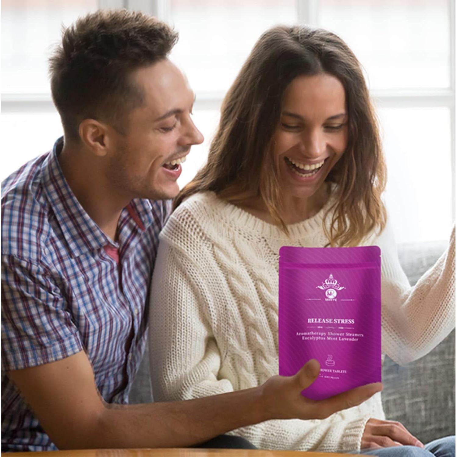 Pastillas de Ducha Aromaterapia MR MIRYE - 18 Piezas Eucalipto, Lavanda, Menta