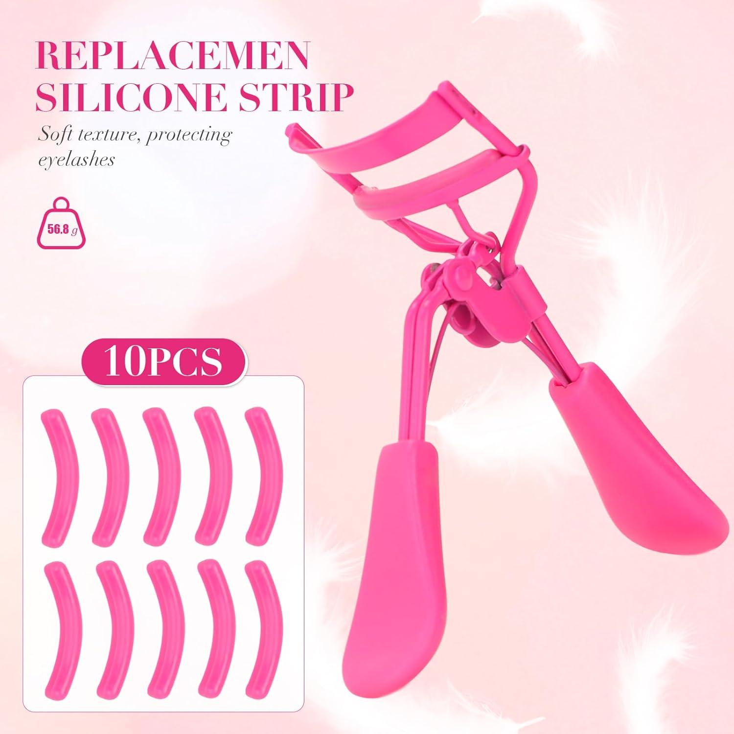 Rizador de Pestañas ODELY Rosa Claro 2 Pcs con 10 Almohadillas