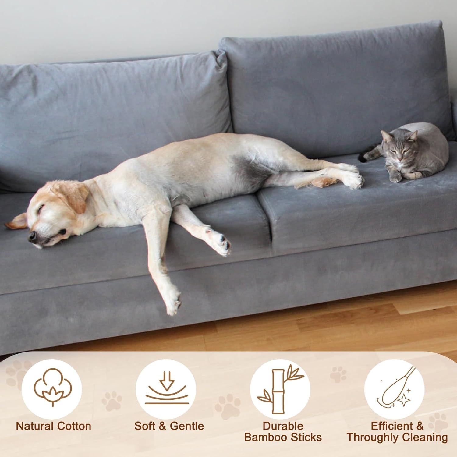 Hisopos de Algodón Eyxformula para Limpieza de Oídos de Mascotas - 15.24 cm, Mango de Bambú, 200 Piezas