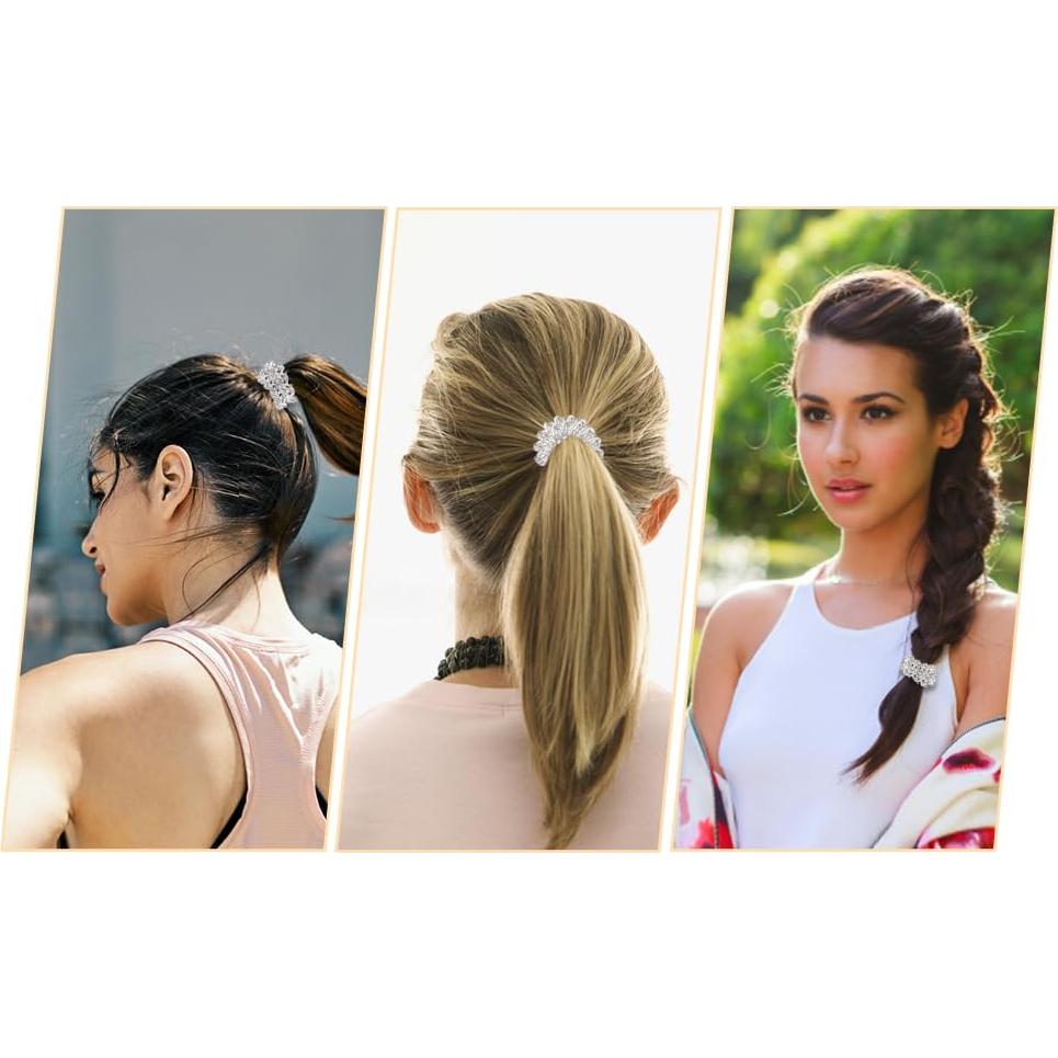 Lazos de Cabello Espirales GoYoho - 8 Piezas Negro y Blanco