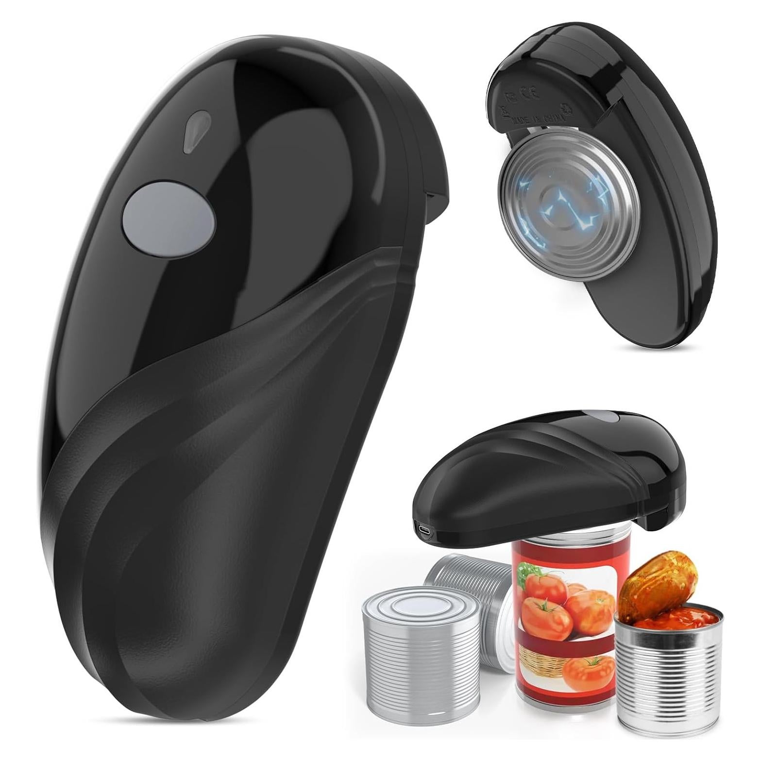 Abrelatas Eléctrico HuiJuKeJi Automático Recargable Negro