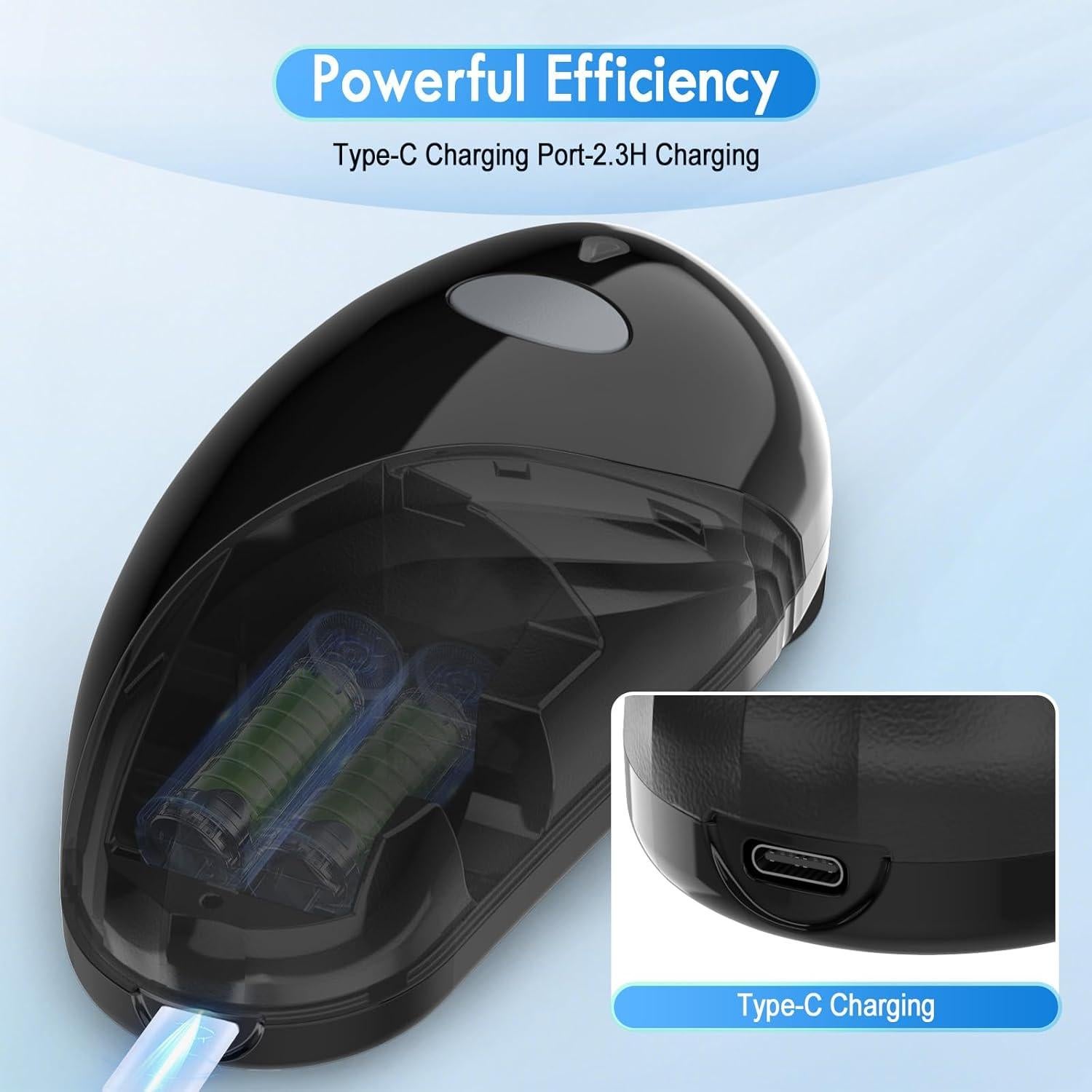 Abrelatas Eléctrico HuiJuKeJi Automático Recargable Negro