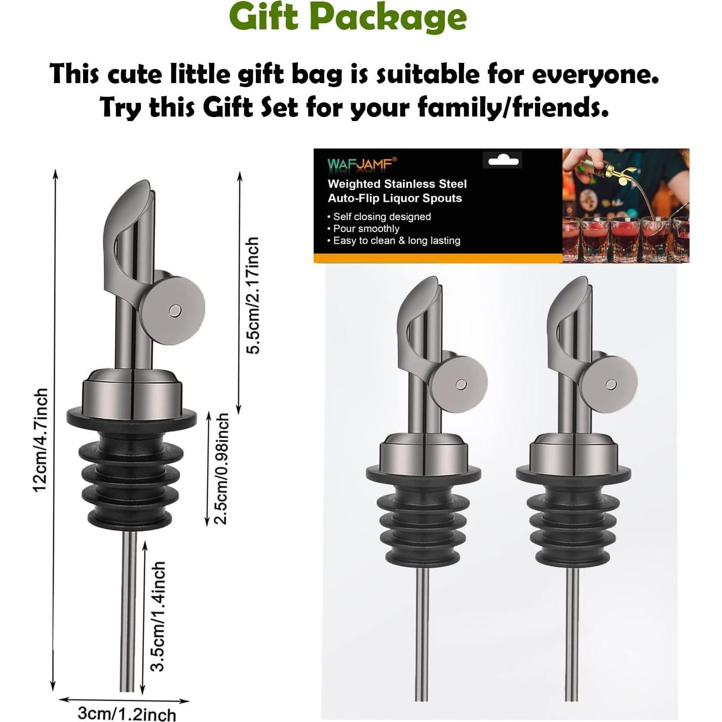 Vertedores de Botellas WAFJAMF Acero Inoxidable 2 Pcs