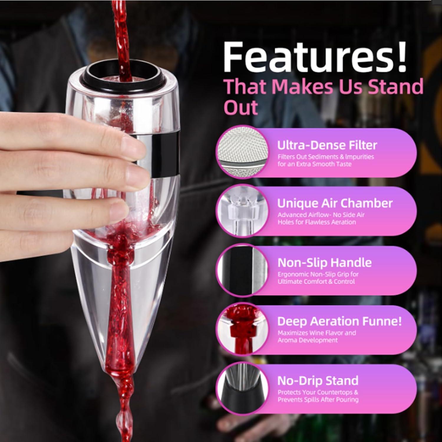 Aerador de Vino D&Slifei Modelo DS-100 - Mejora Sabores Rápido