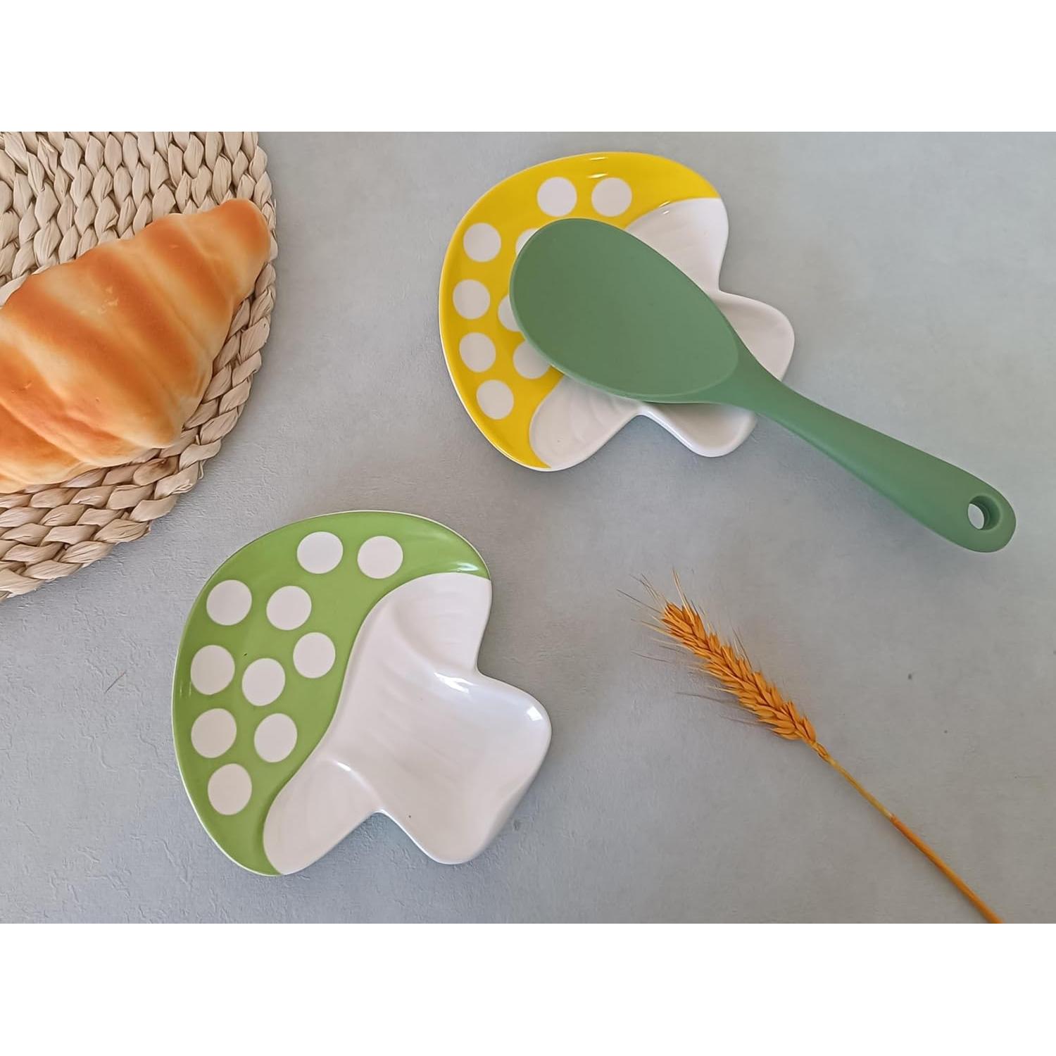 Reposapucheros de Cerámica Verde TOPYOKK Diseño Hongo