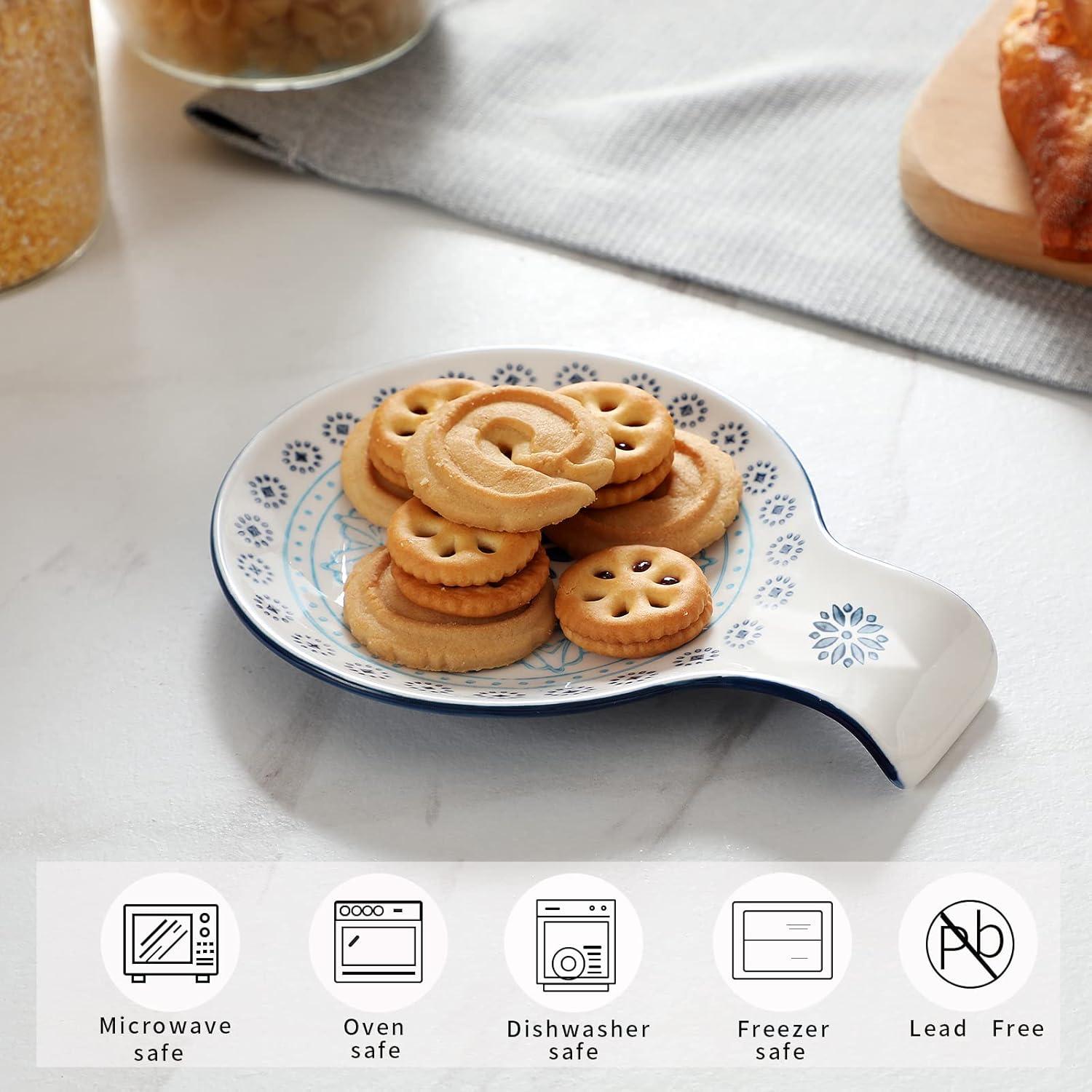 Reposapucheros Pintado a Mano Magclay 14 cm Floral Azul