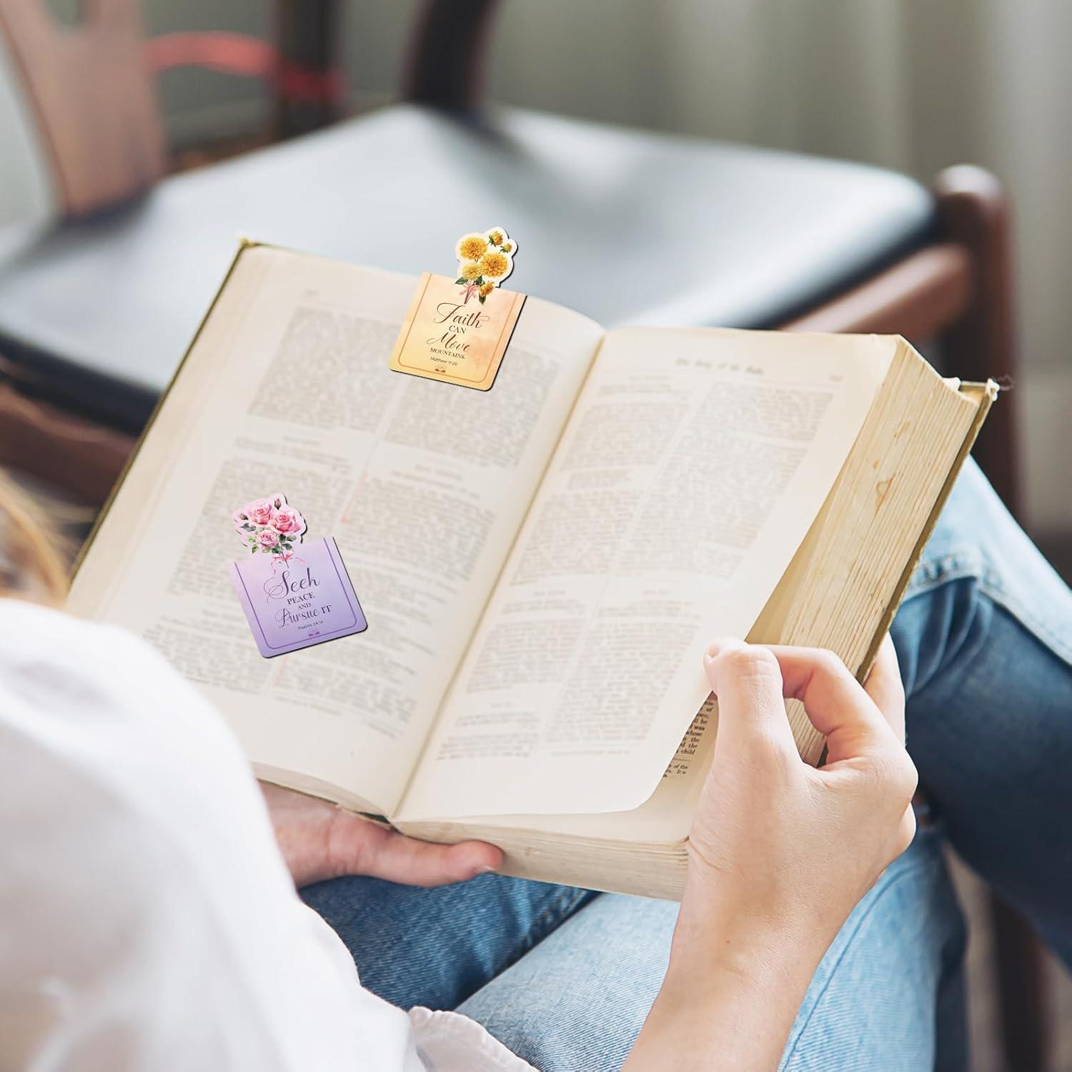 Marcadores Magnéticos Bíblicos Berirexrion - 8 Pcs Floral