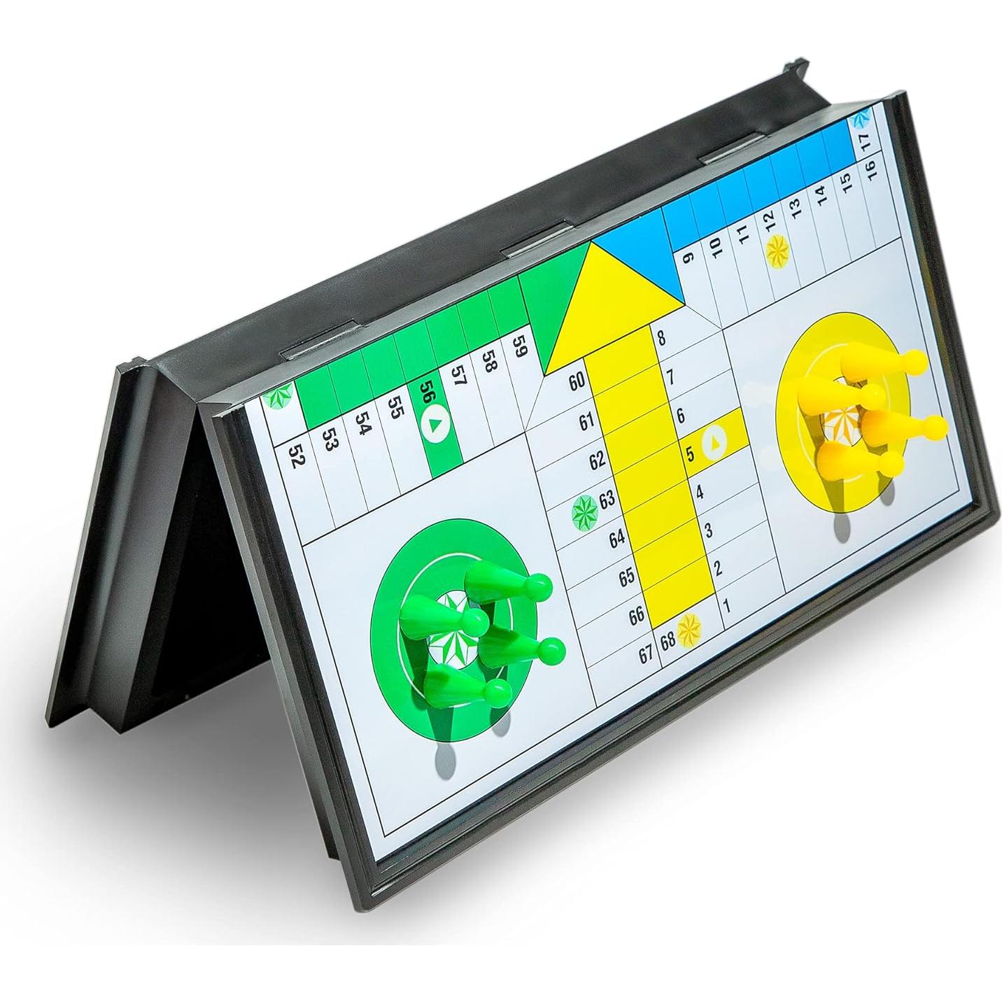 Juego de Mesa Plegable Magnético Ludo - 24.8 cm - 2 a 4 Jugadores
