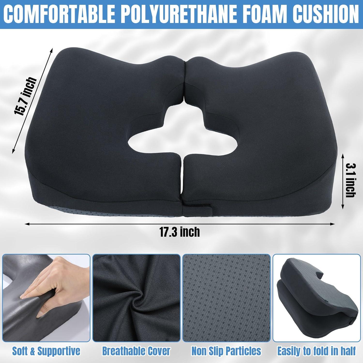 Cojín de Espuma de Memoria HOMBYS para Úlceras - Gris Oscuro