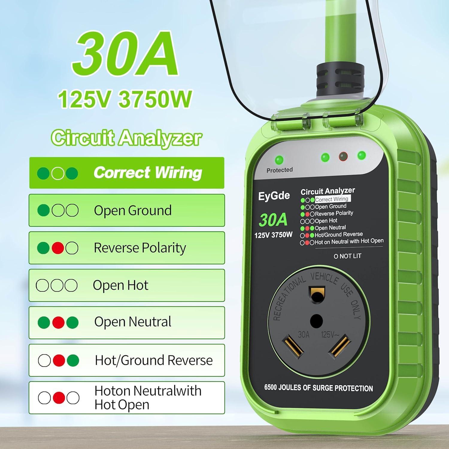 Protector de Sobretensión EyGde 30A con Cubierta Impermeable