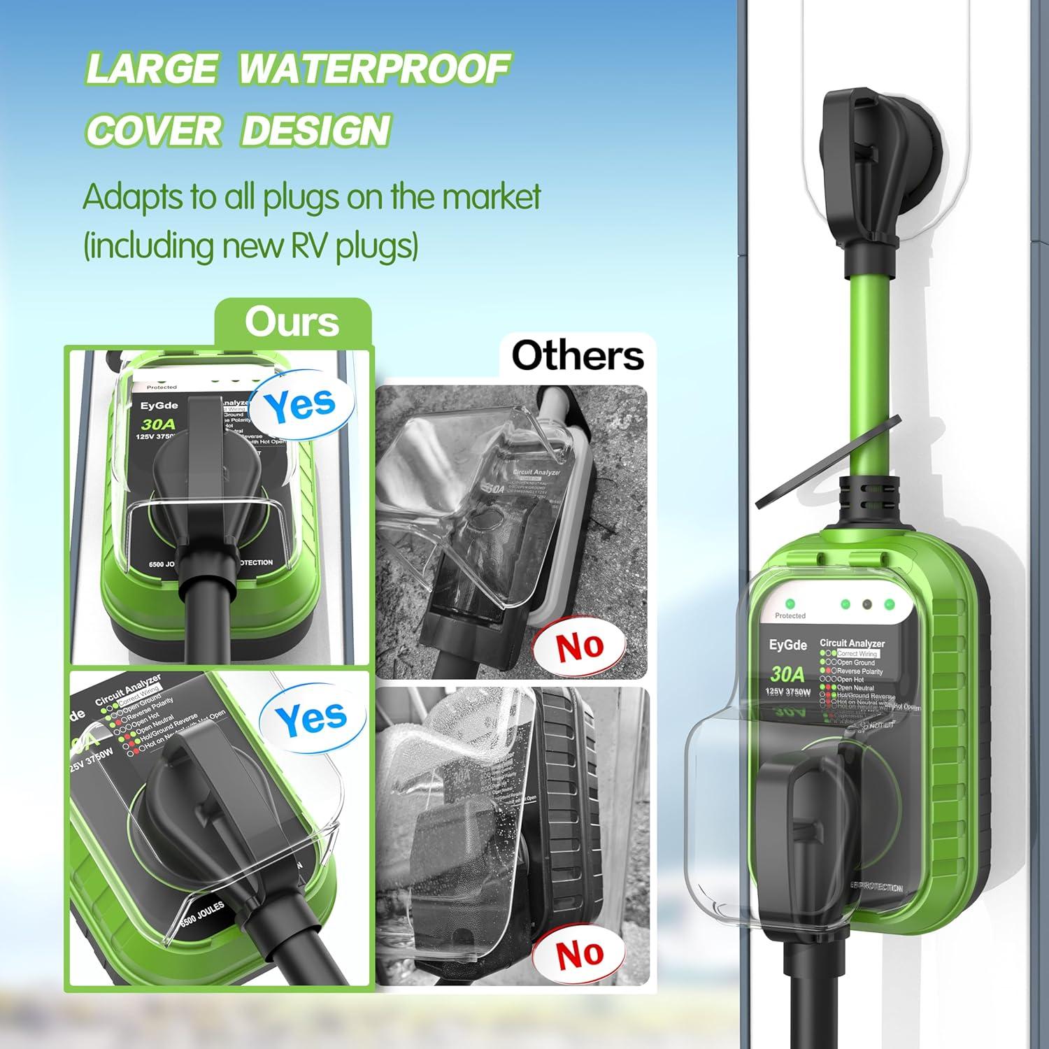 Protector de Sobretensión EyGde 30A con Cubierta Impermeable