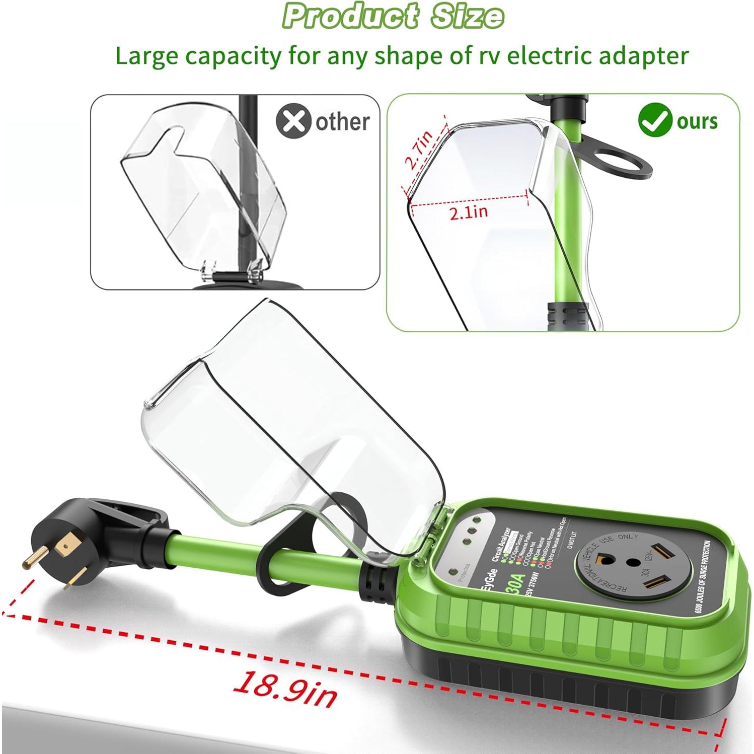 Protector de Sobretensión EyGde 30A con Cubierta Impermeable