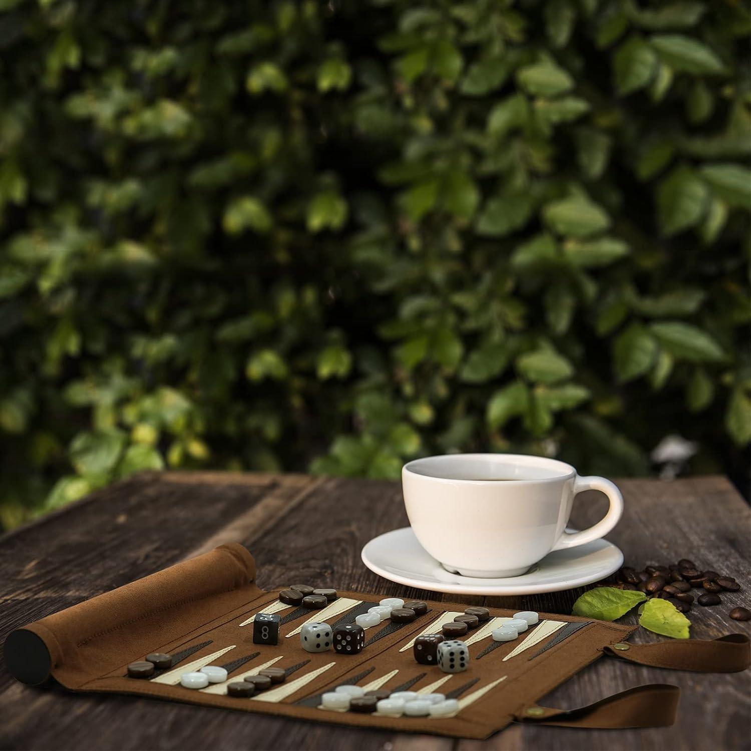 Woodronic Juego 3 en 1 Ajedrez, Damas y Backgammon Plegable