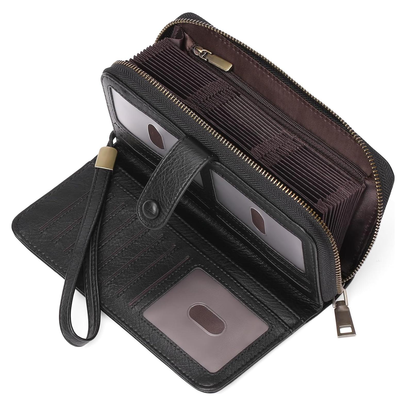 Cartera de Cuero para Tarjetas de Crédito GAEKEAO Mujer RFID