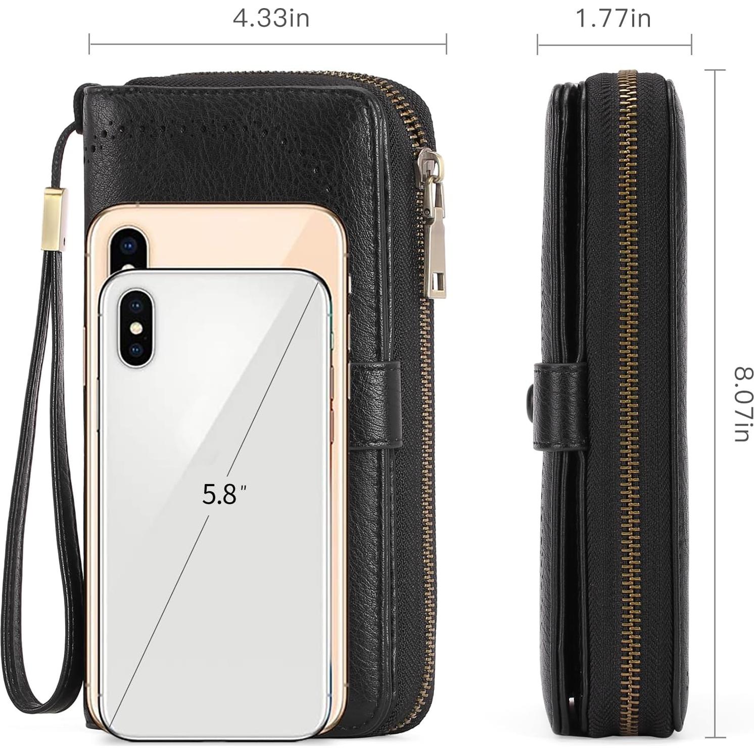 Cartera de Cuero para Tarjetas de Crédito GAEKEAO Mujer RFID