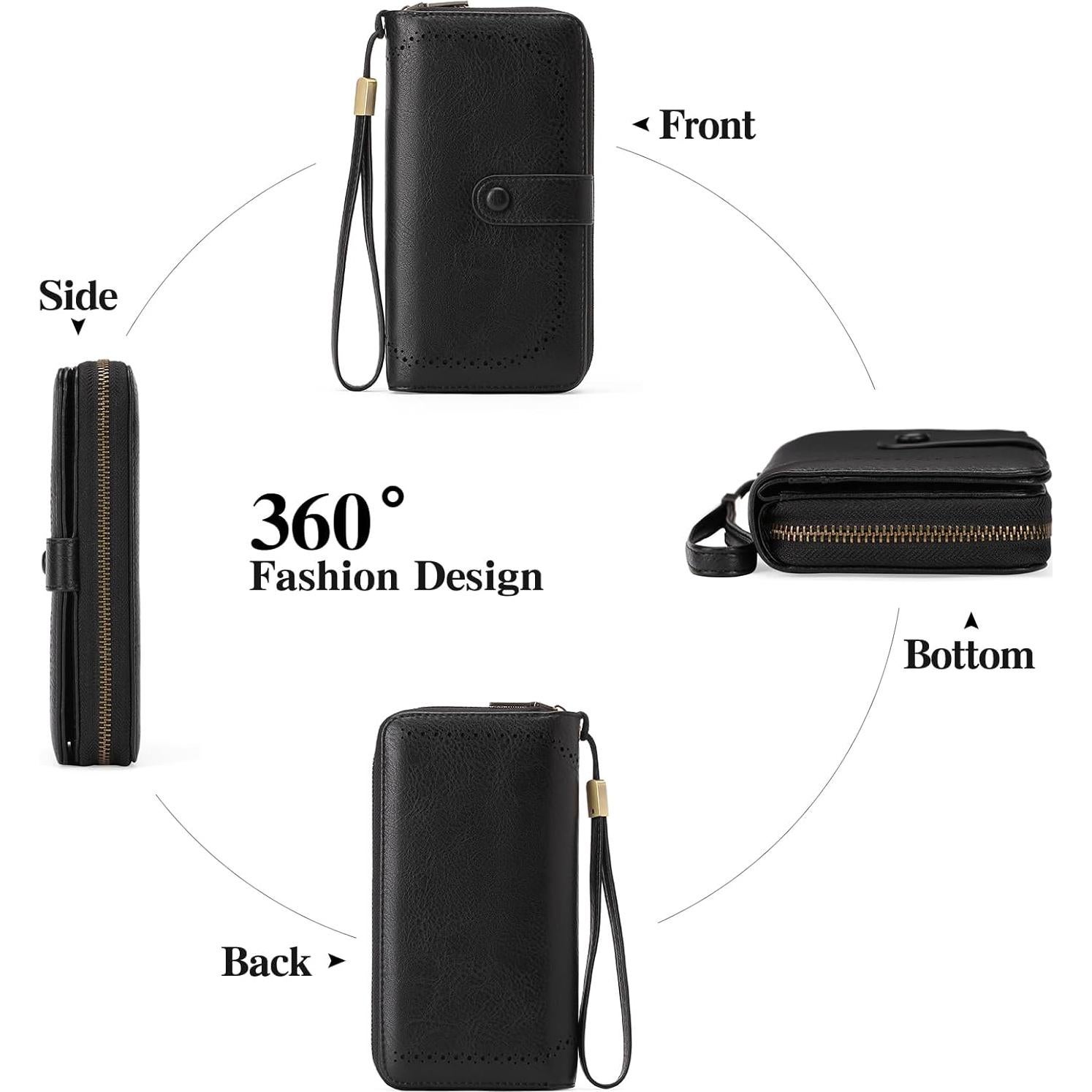 Cartera de Cuero para Tarjetas de Crédito GAEKEAO Mujer RFID