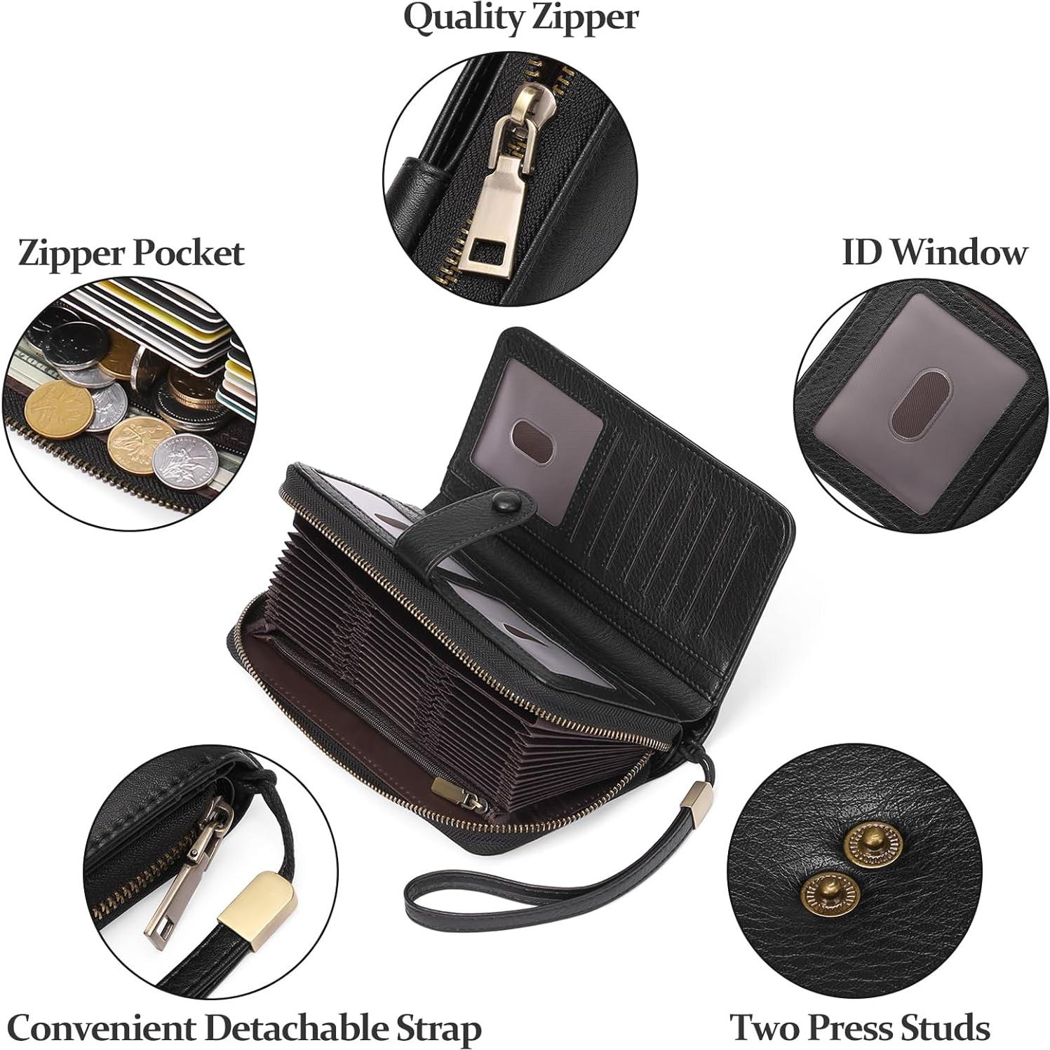 Cartera de Cuero para Tarjetas de Crédito GAEKEAO Mujer RFID