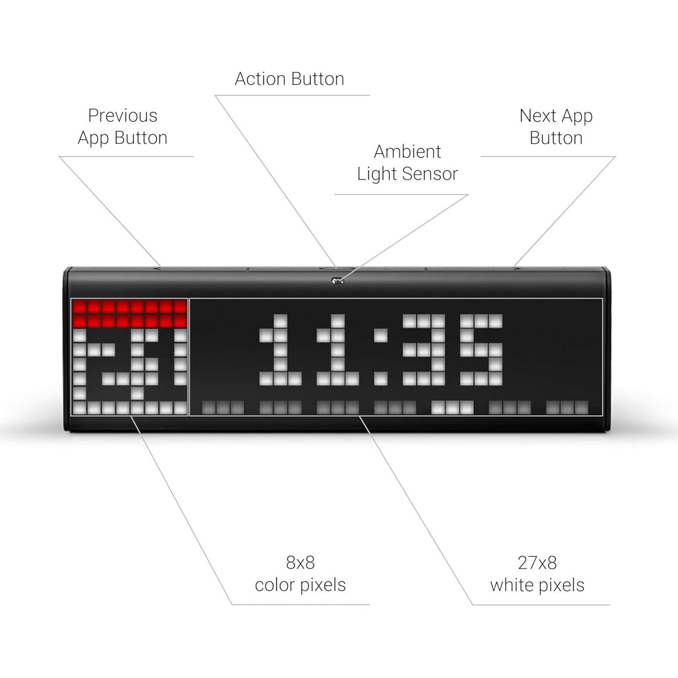Reloj Inteligente LaMetric TIME - Despertador Digital Wi-Fi