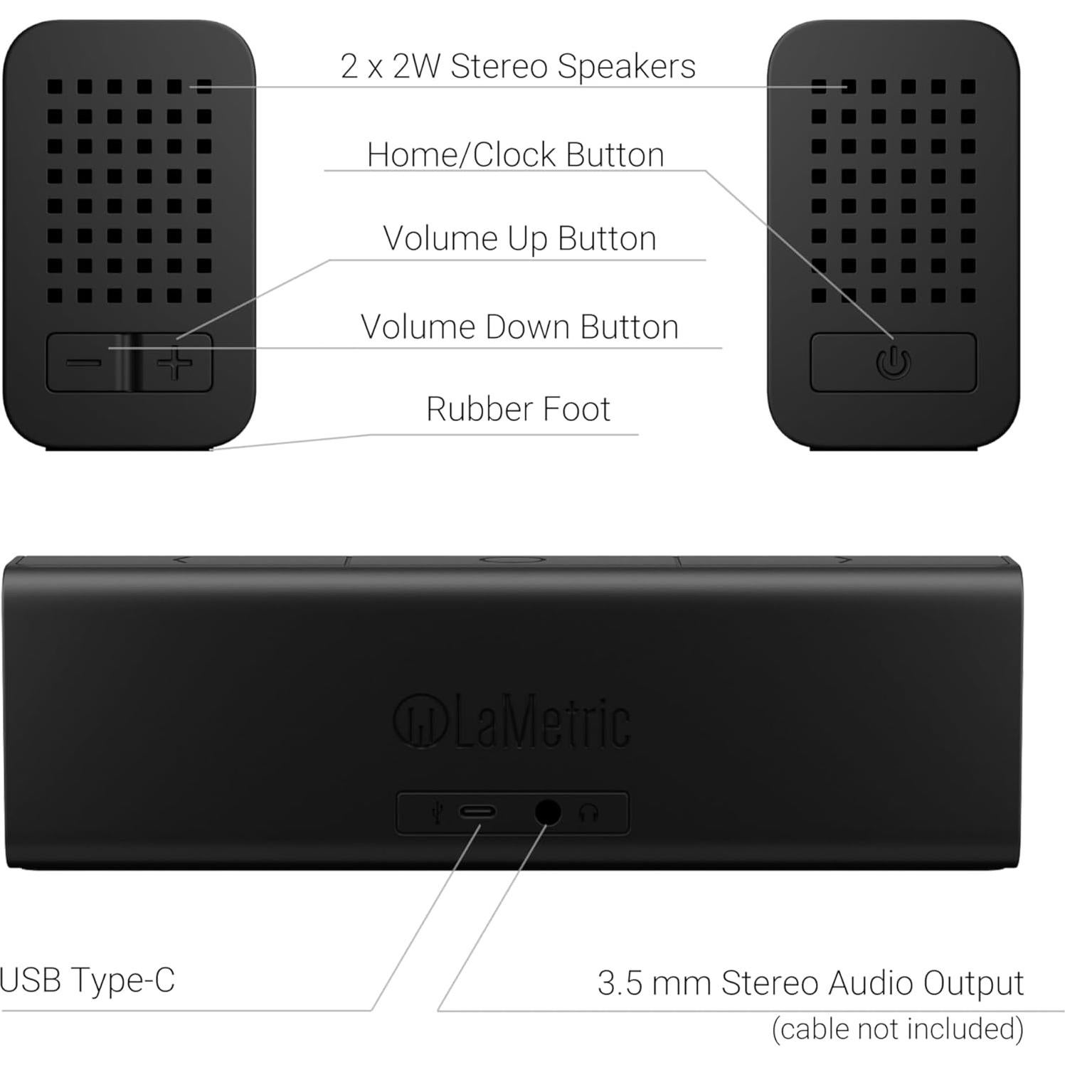 Reloj Inteligente LaMetric TIME - Despertador Digital Wi-Fi