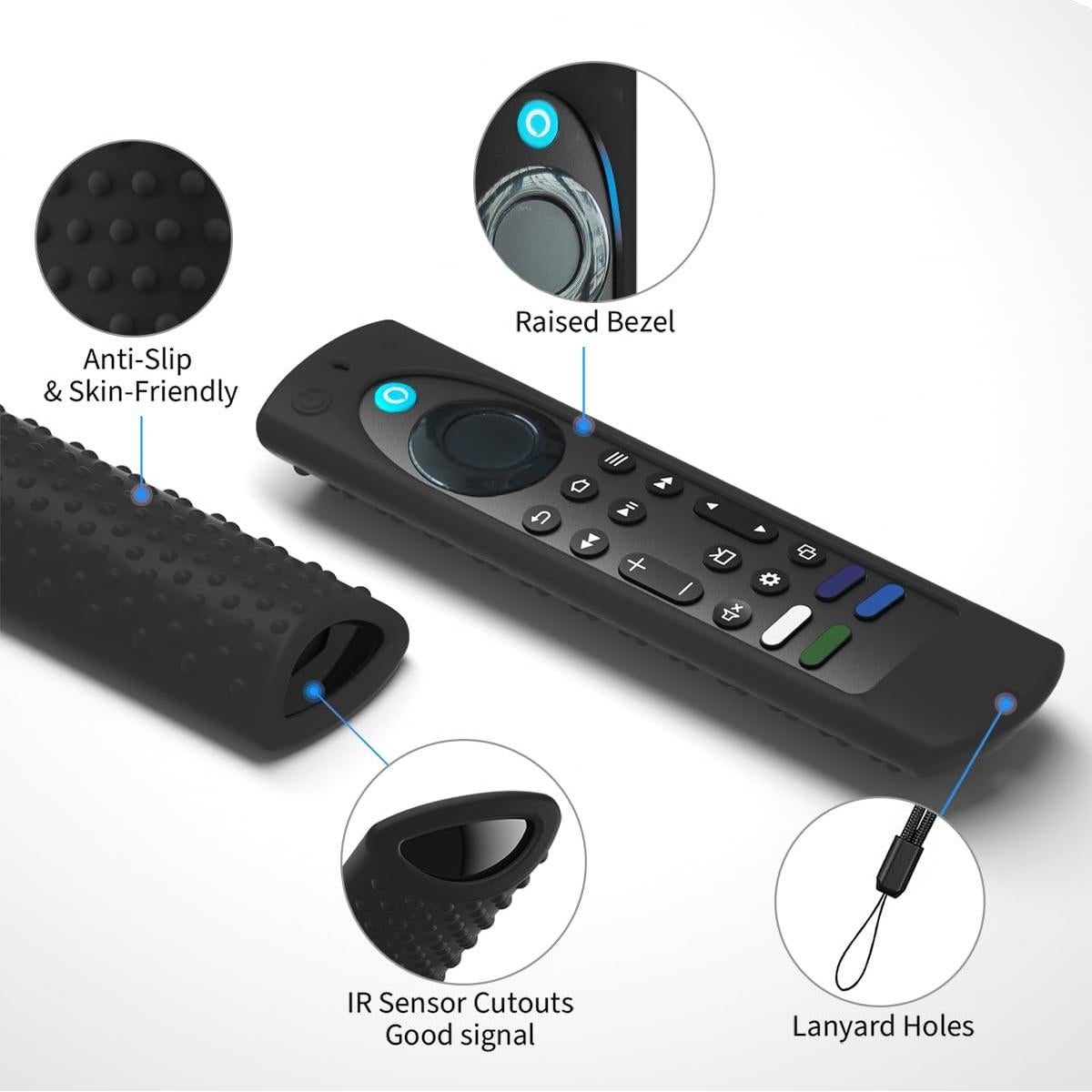 Funda de Silicona para Control Remoto Fire TV Stick 4K Max 2023 - 3 Piezas