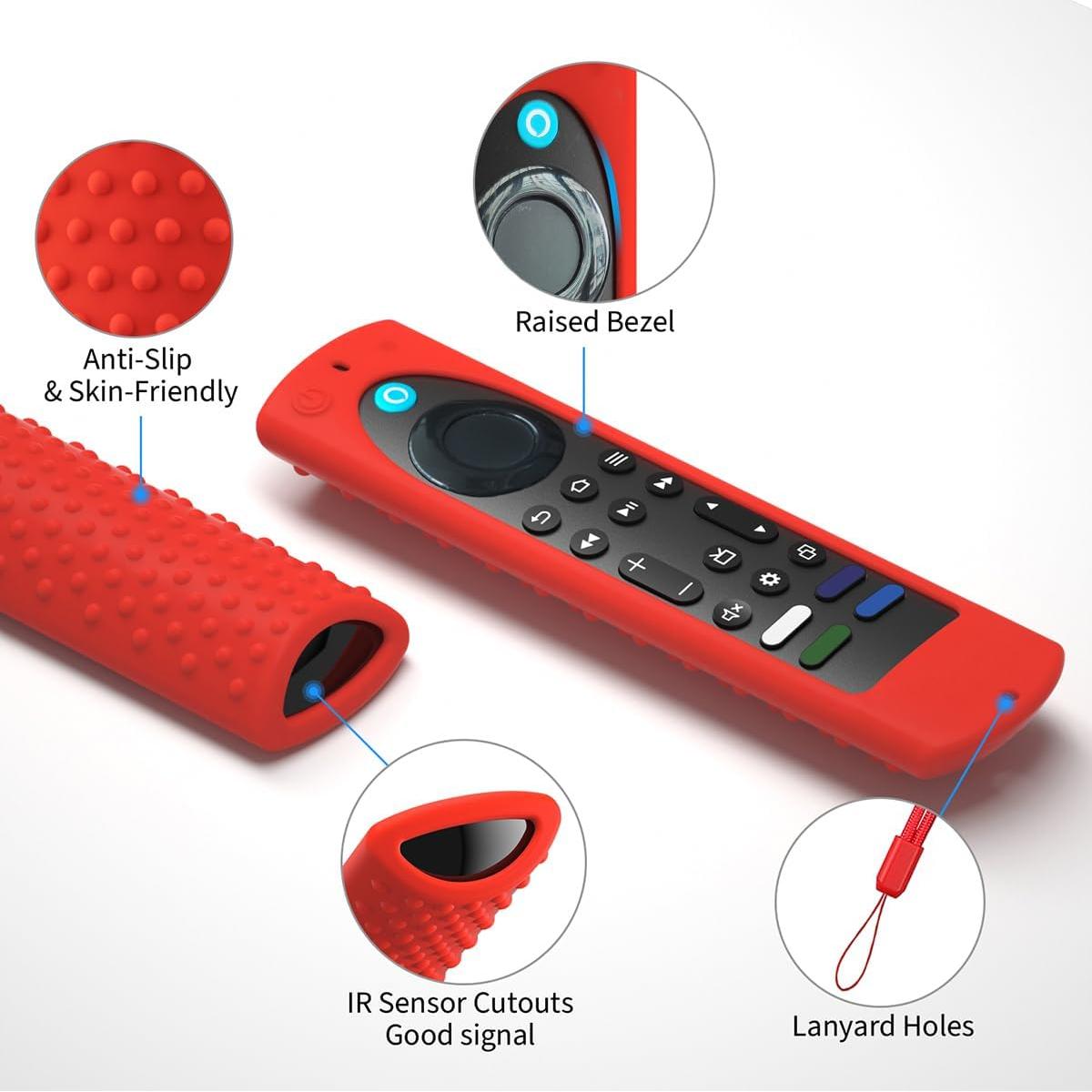 Funda de Silicona para Control Remoto Fire TV Stick 4K Max 2023 - 3 Piezas