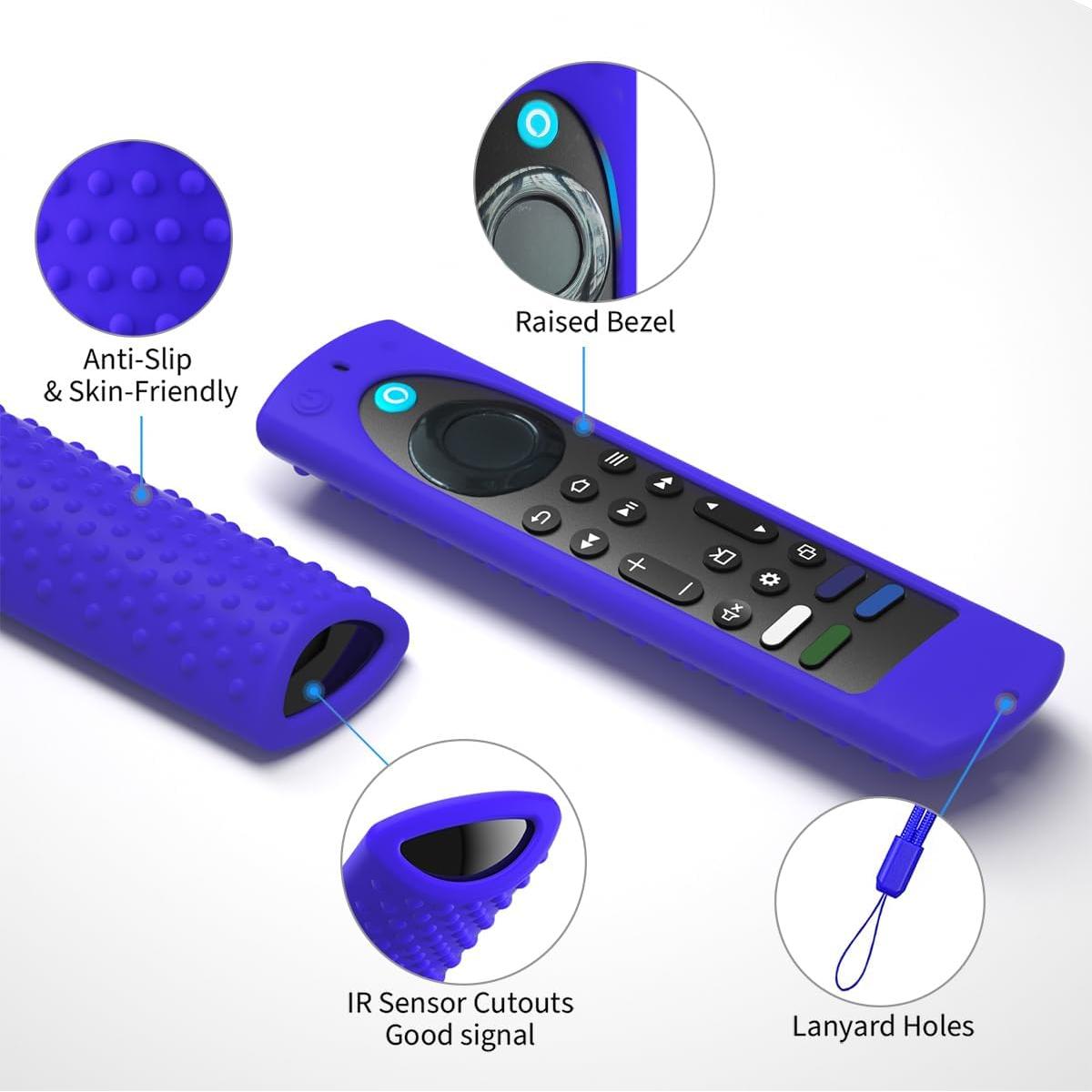 Funda de Silicona para Control Remoto Fire TV Stick 4K Max 2023 - 3 Piezas