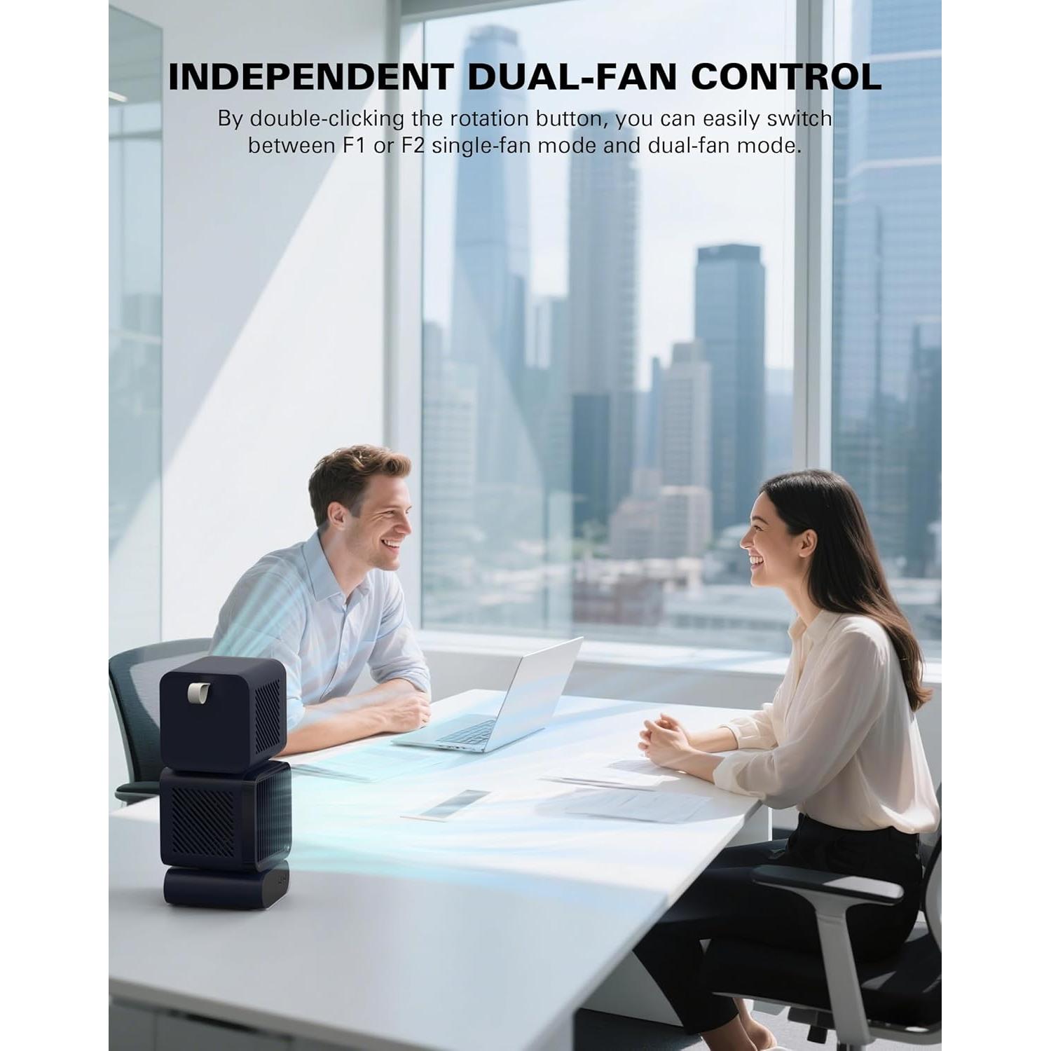 Ventilador de Mesa Hotsales 11" Recargable USB 6000mAh 6 Velocidades