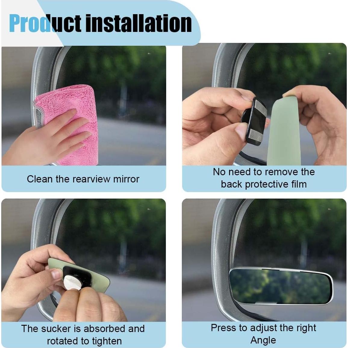 Espejo de Punto Ciego Trasero BDZMC 9.5x3.6cm Antideslumbrante