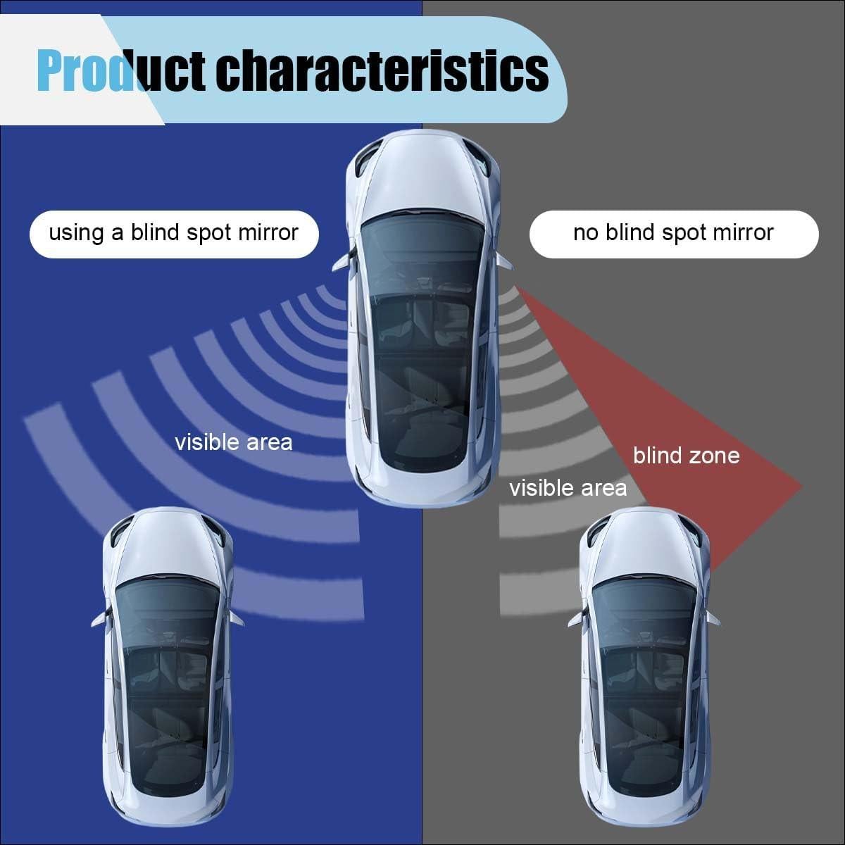 Espejo de Punto Ciego Trasero BDZMC 9.5x3.6cm Antideslumbrante