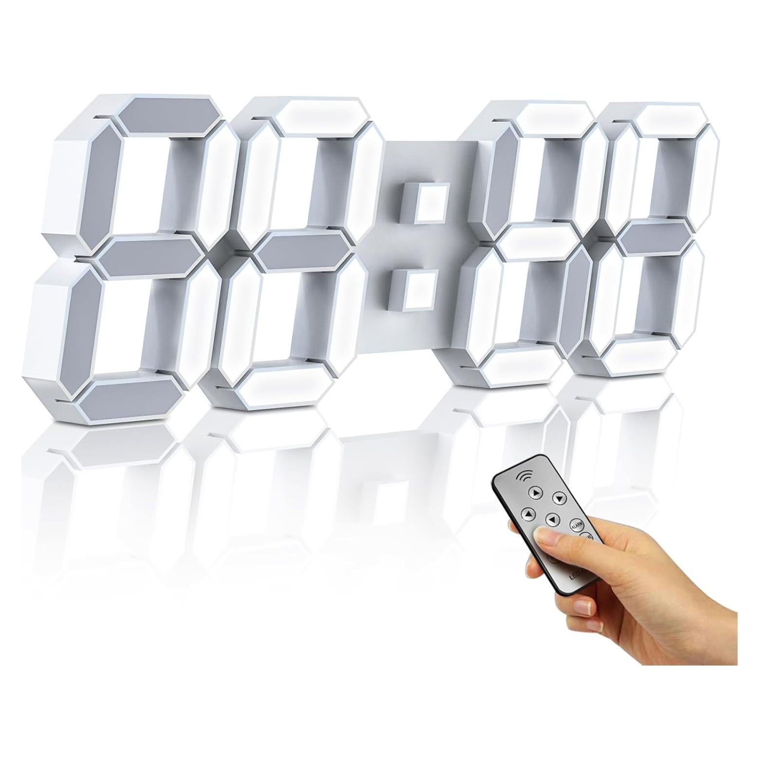 Reloj de Pared Digital LED EDUP HOME 38 cm con Control Remoto